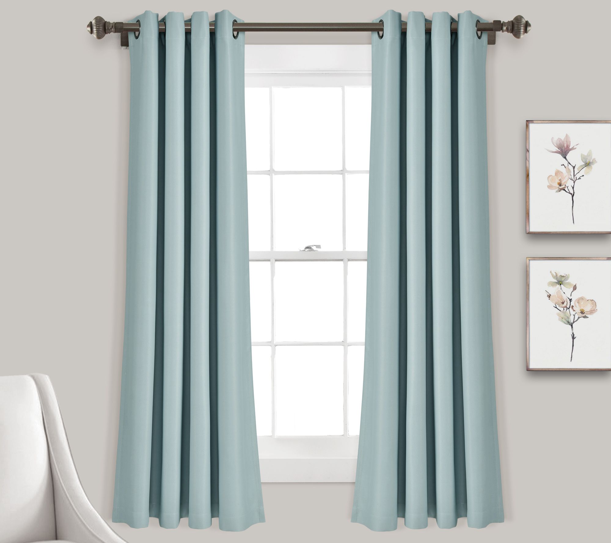 Grommet Blackout 52" x 63" Window Curtains by Lsh Decor