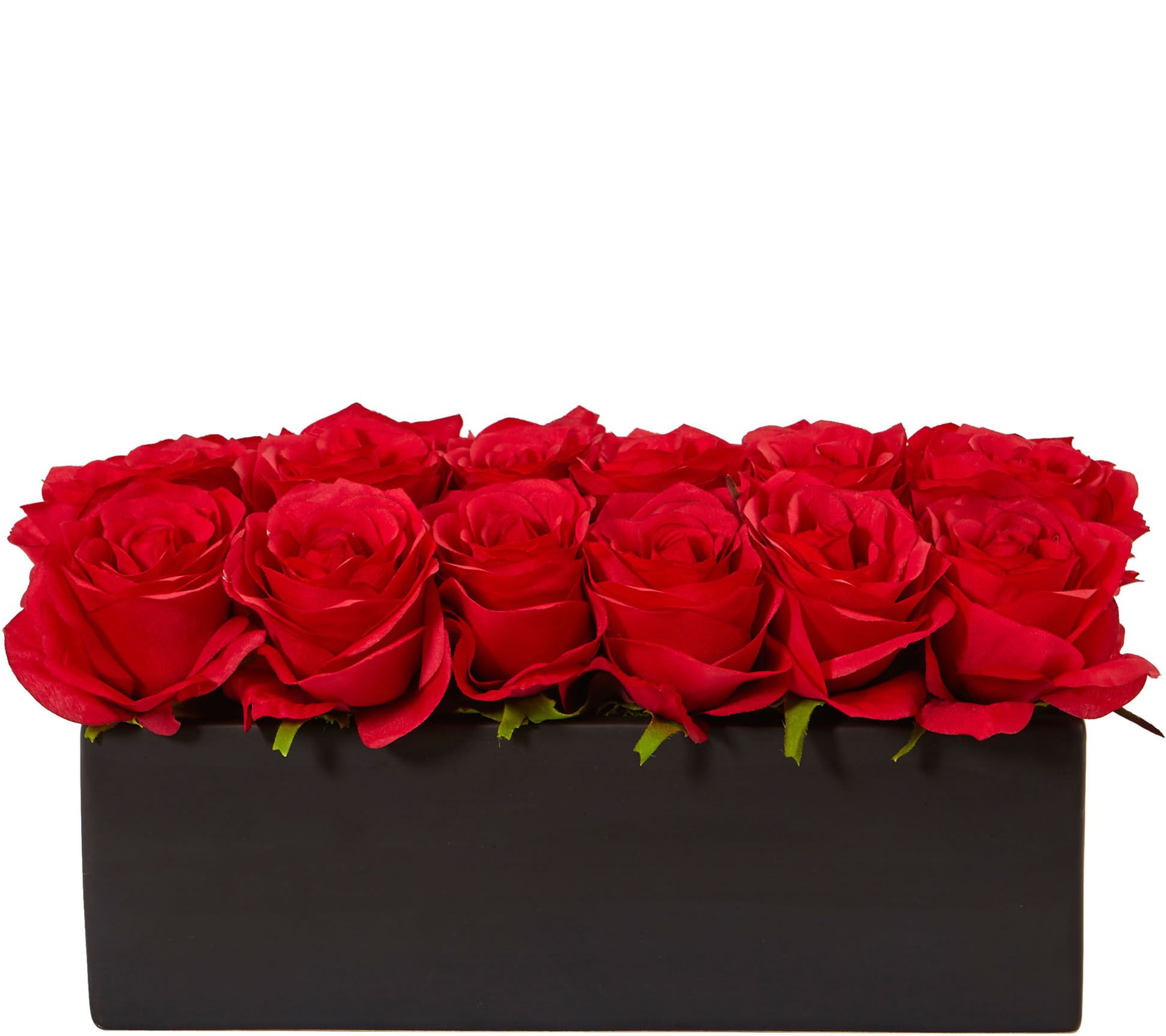 Roses in Rectangular Planter by Nearly Natural