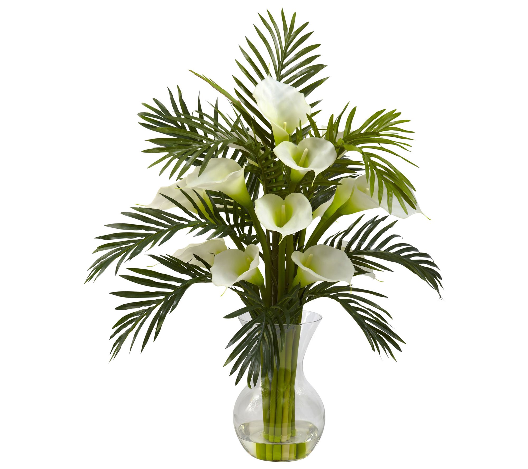 Calla Lily and Areca Palm Arrangement by NearlyNatural
