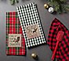 Design Imports Set of 3 Cabin Christmas KitchenTowels, 4 of 5