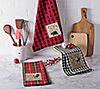 Design Imports Set of 3 Cabin Christmas KitchenTowels, 5 of 5