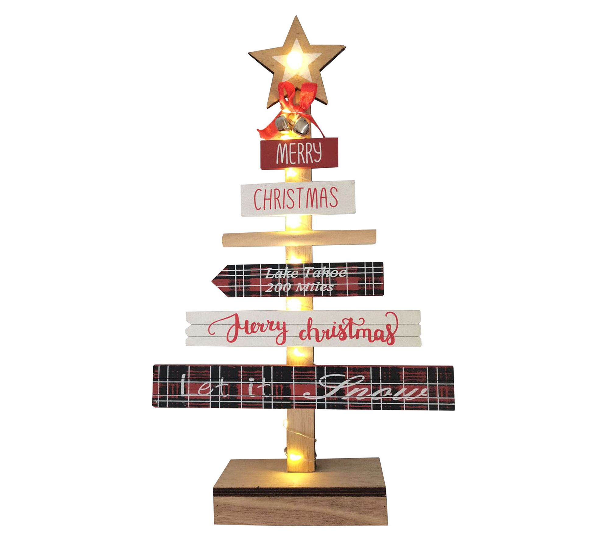 Santa's Workshop Inc. 16" LED Wood Xmas Tree
