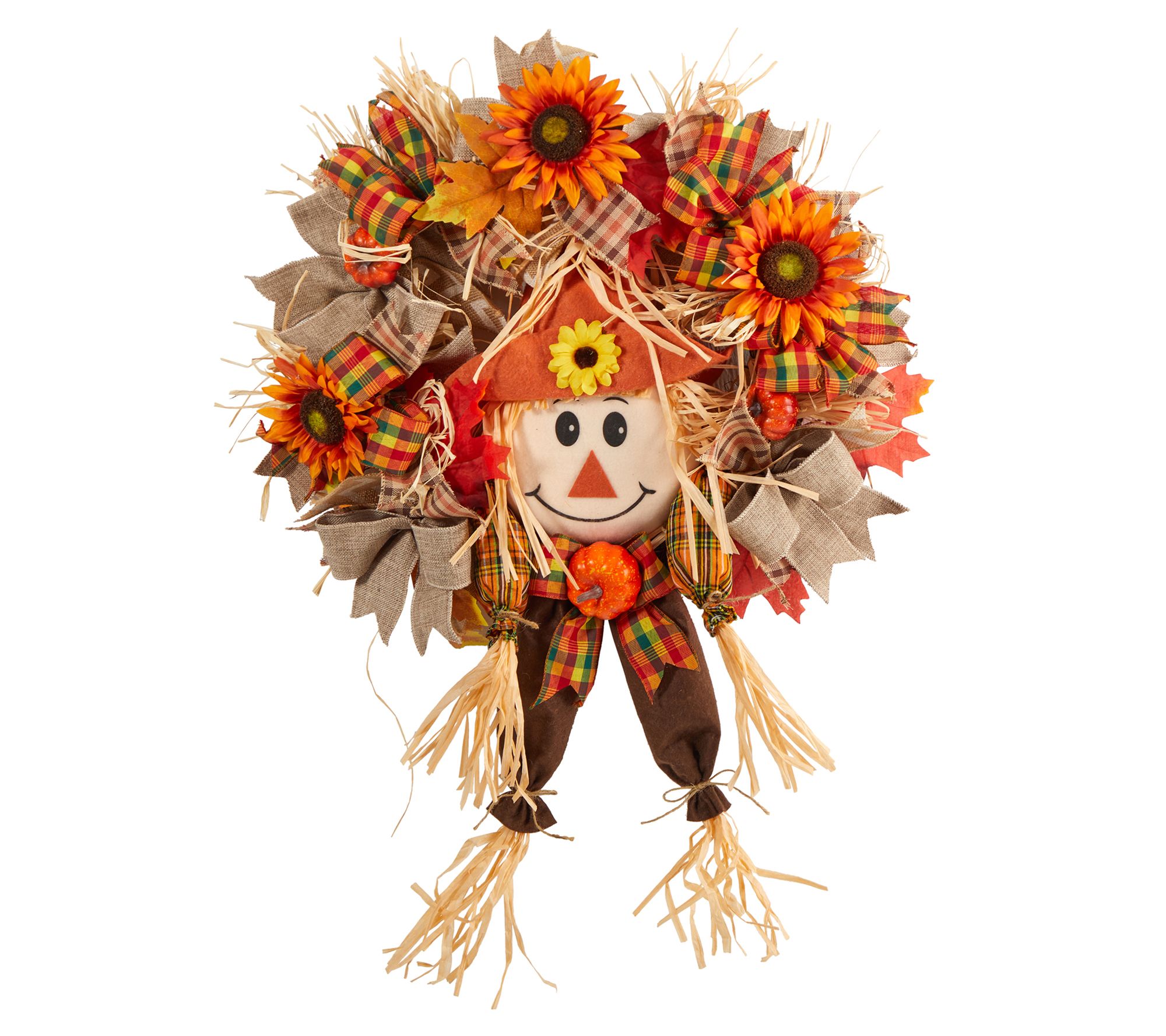 Nearly Natural 30" Fall Wreath with Sunflower and Pumpkin