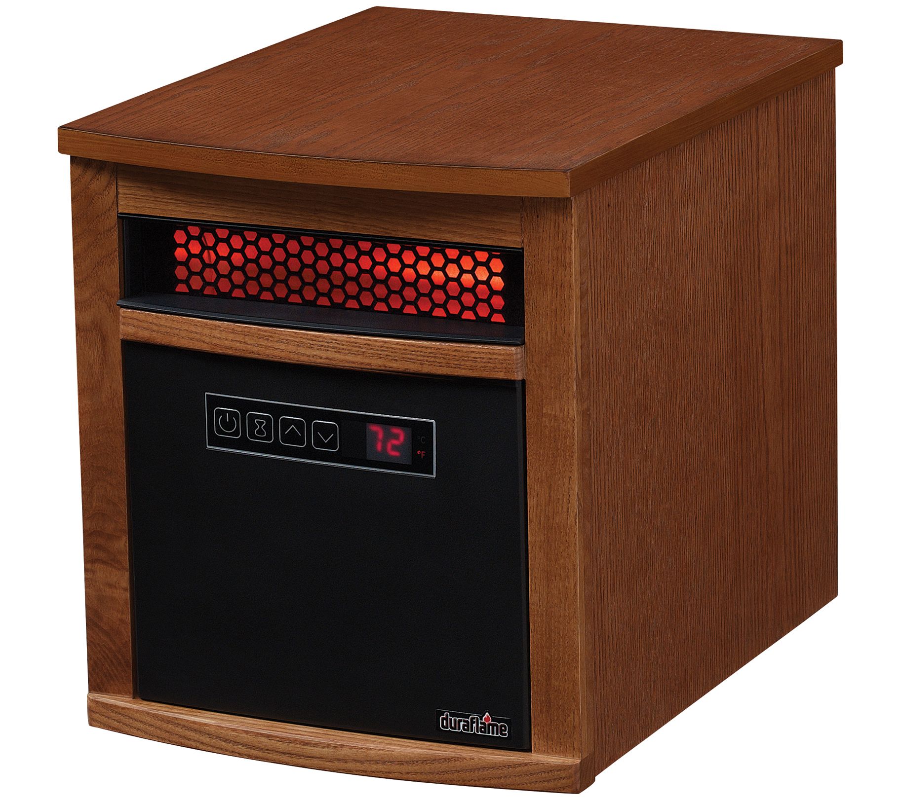 Duraflame Portable Infrared Quartz Heater on Casters, Oak - QVC.com