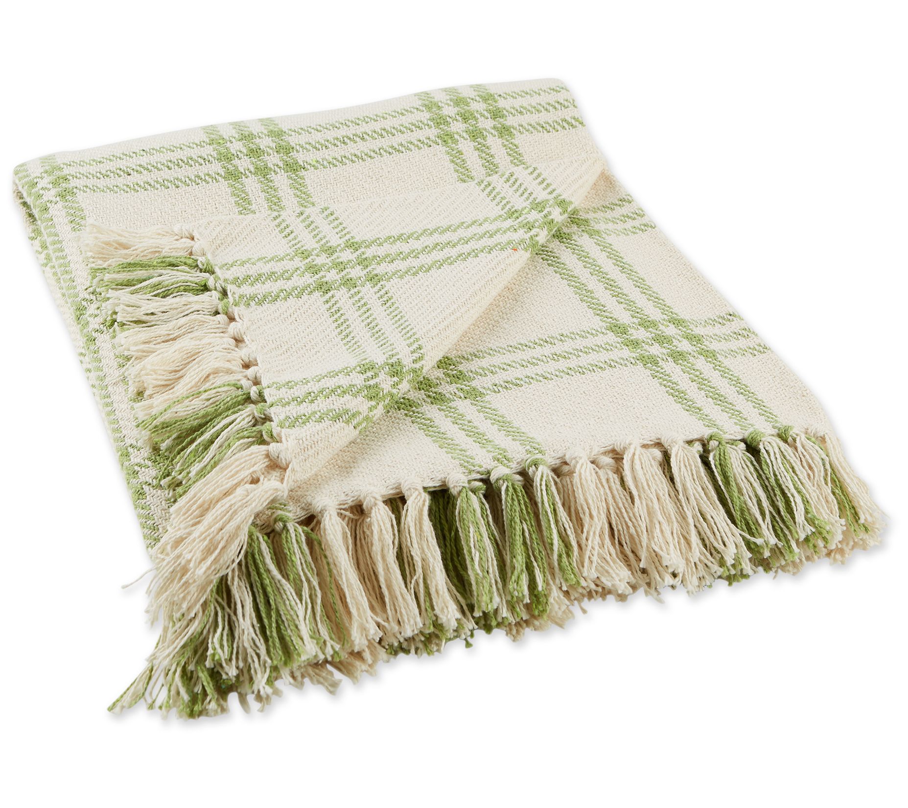 2pc Cotton Yarndye Green Plaid Kitchen Towel Farmhouse Chic by Threshold  Collection