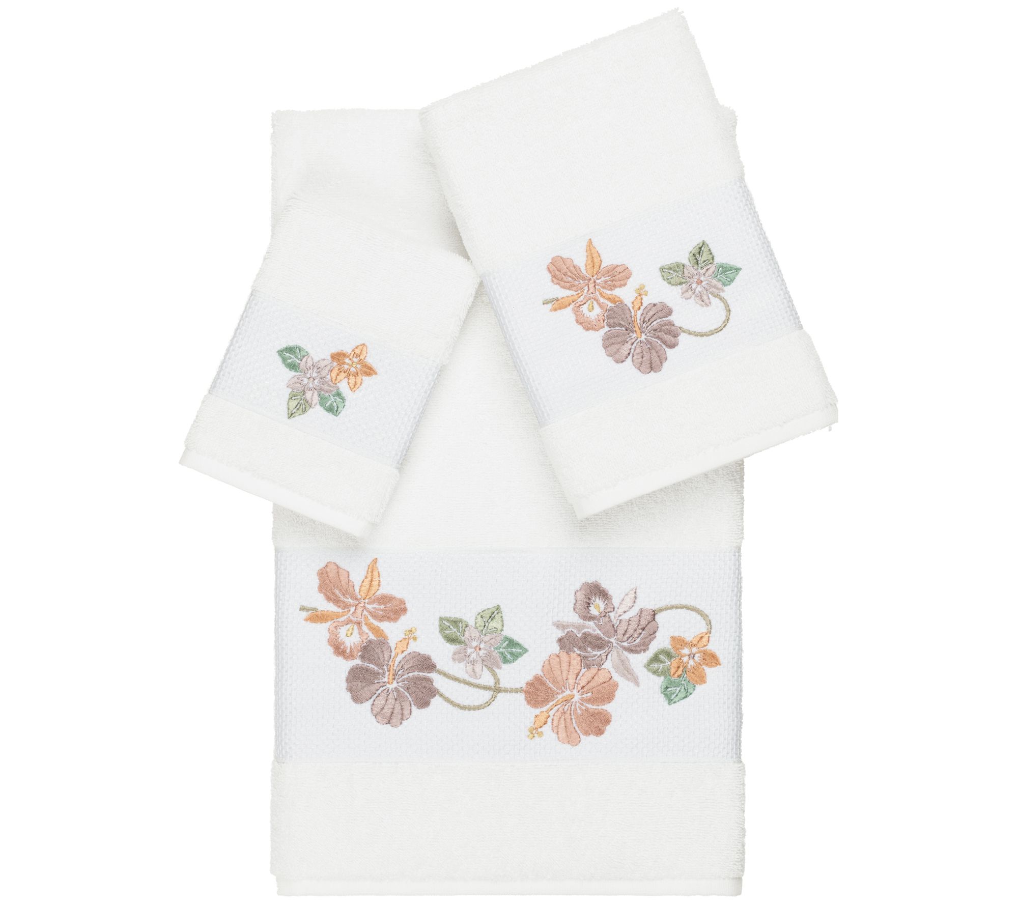 Linum Home Textiles Caroline 3PC Embellished Towel Set