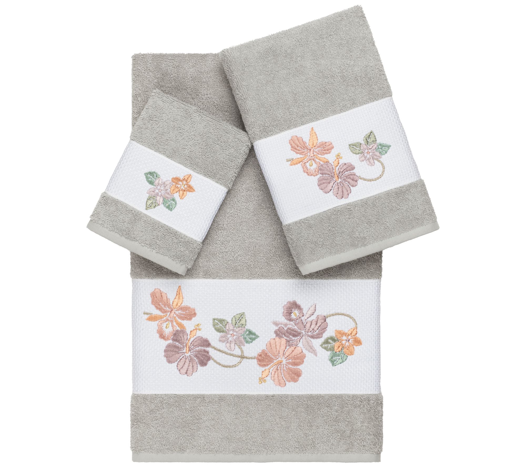 Linum Home Textiles Caroline 3PC Embellished Towel Set