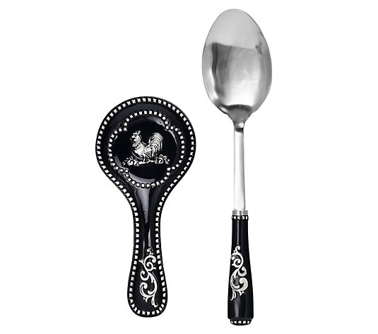 Temp-tations Doodle Doo Spoon Rest with Spoon