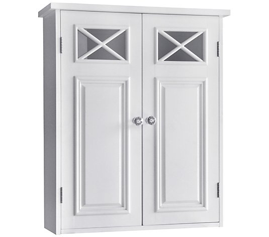 Teamson Home Removable Wooden Wall Cabinet White