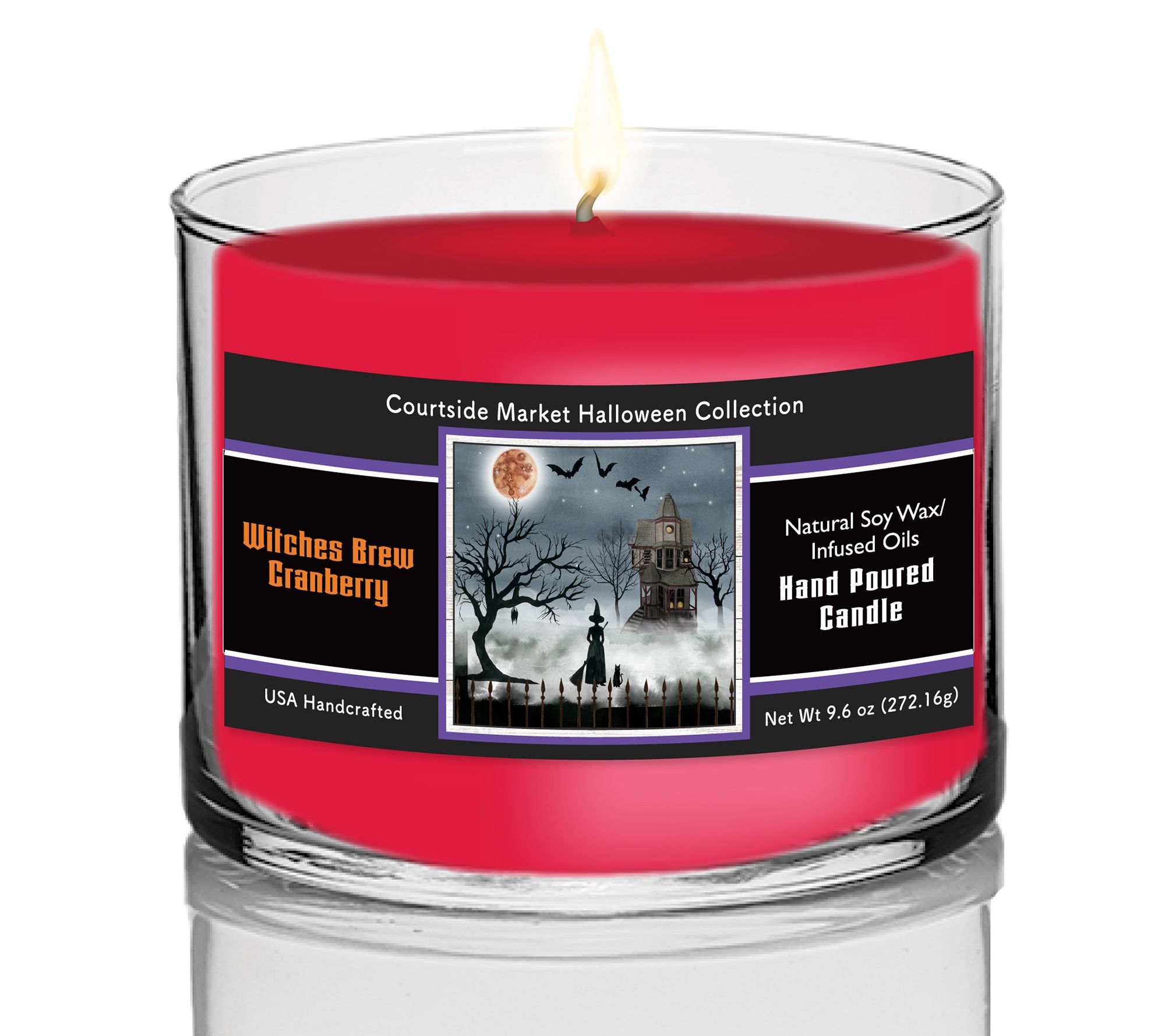 Courtside Market Harvest Moon I 9.6-oz Circular Candle Glass