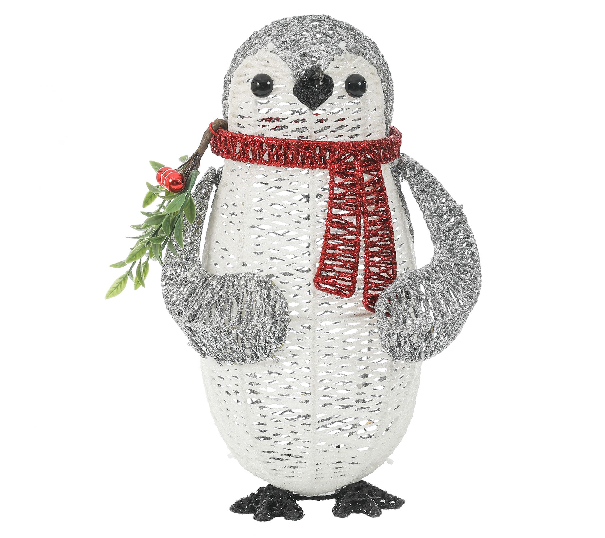 LuxenHome Penguin Lighted LED Indoor Outdoor Hoiday Decor