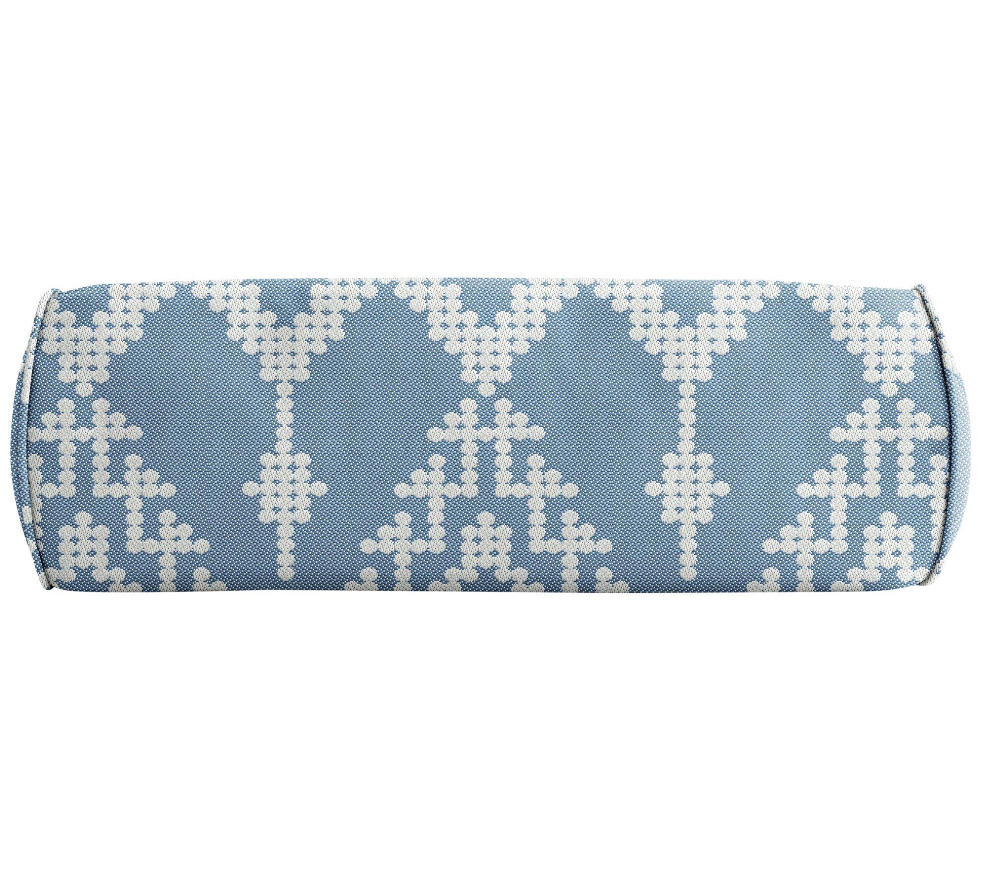 Sorra Home Outdura Folklore Bolster Pillow 24 in x 8 in x 8 in