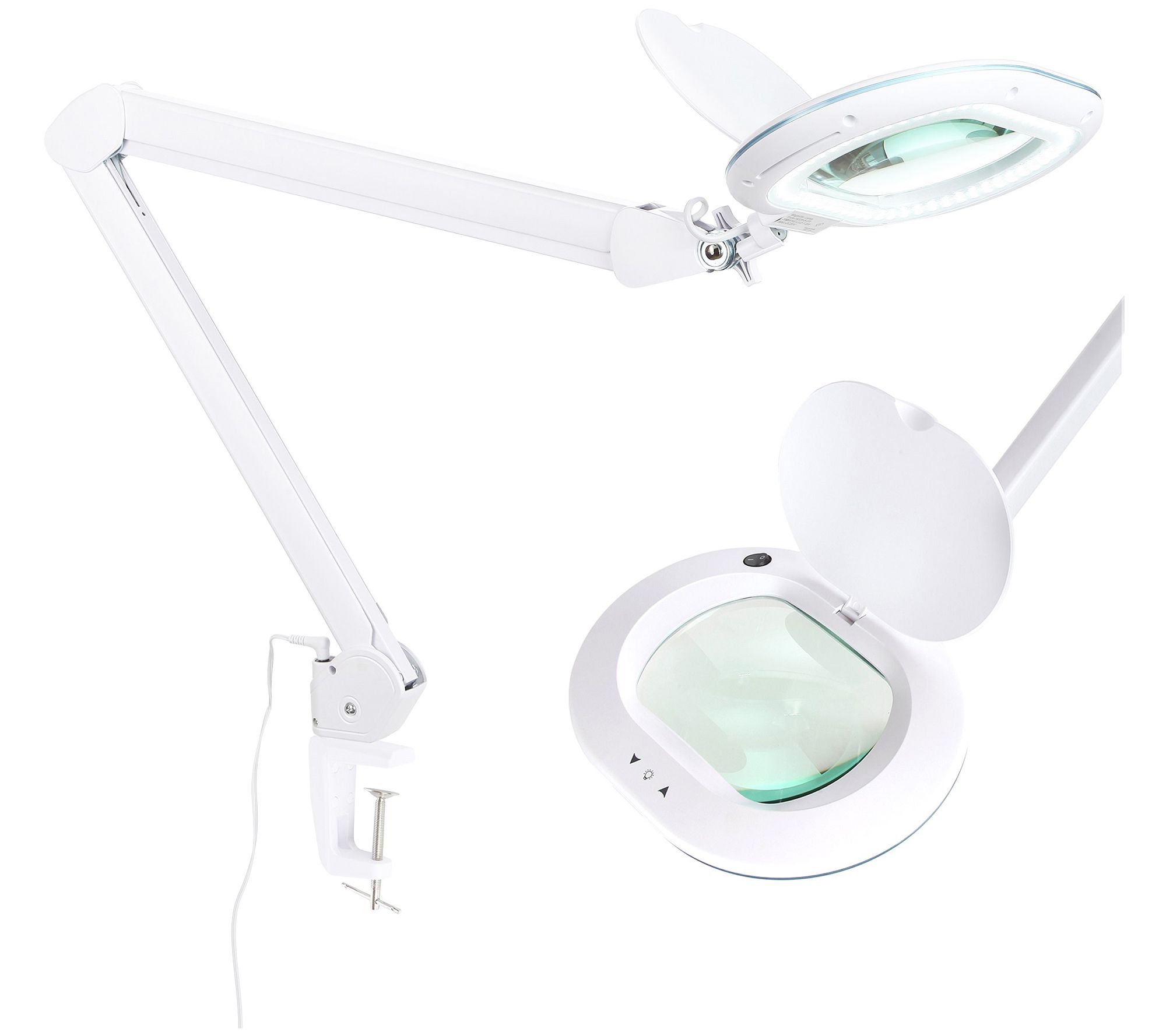 Brightech Lightview Dimming XL LED 225% Magnifier Clamp Lamp