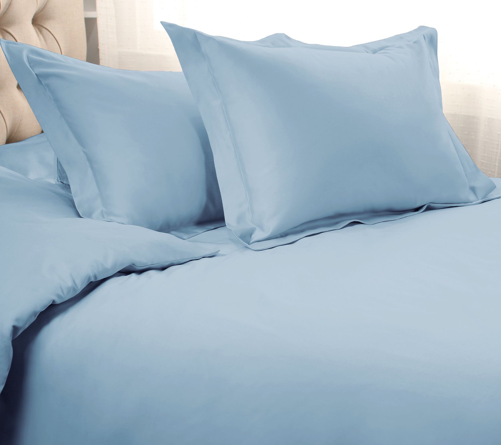 Superior 1200-TC Solid Egyptian Cotton Duvet Co er Set- Cal.KG