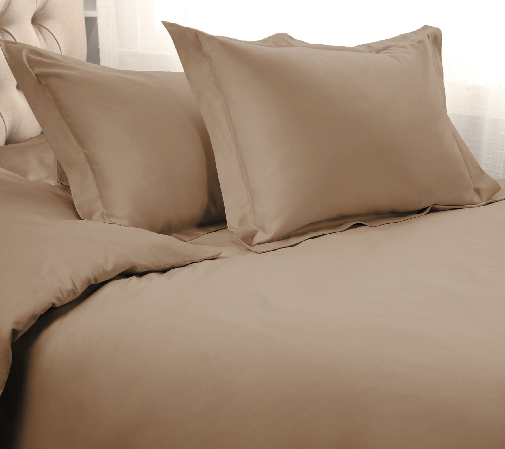 Superior 1200-TC Solid Egyptian Cotton Duvet Co er Set- Cal.KG