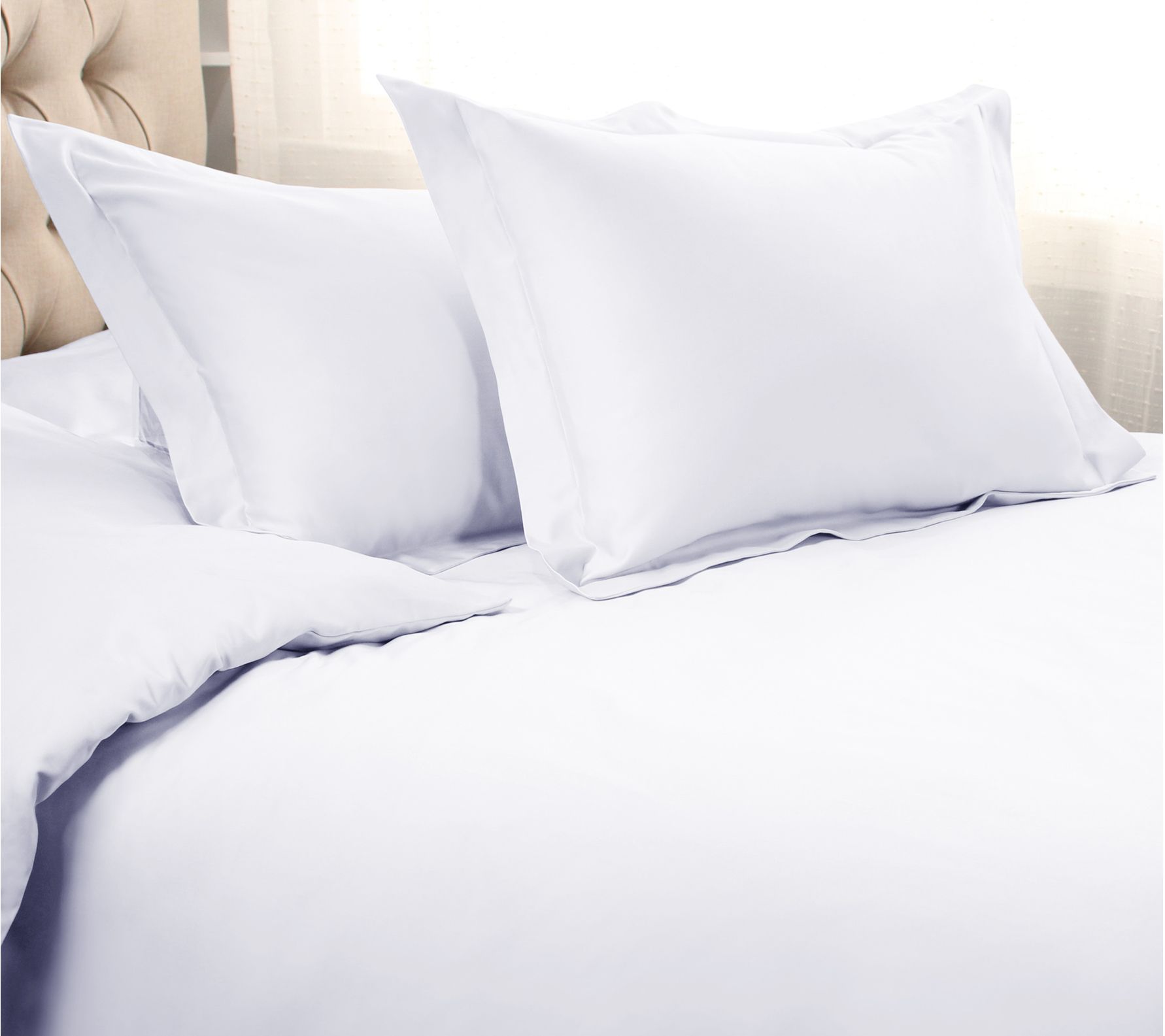 Superior 1200-TC Solid Egyptian Cotton Duvet Co er Set- Cal.KG