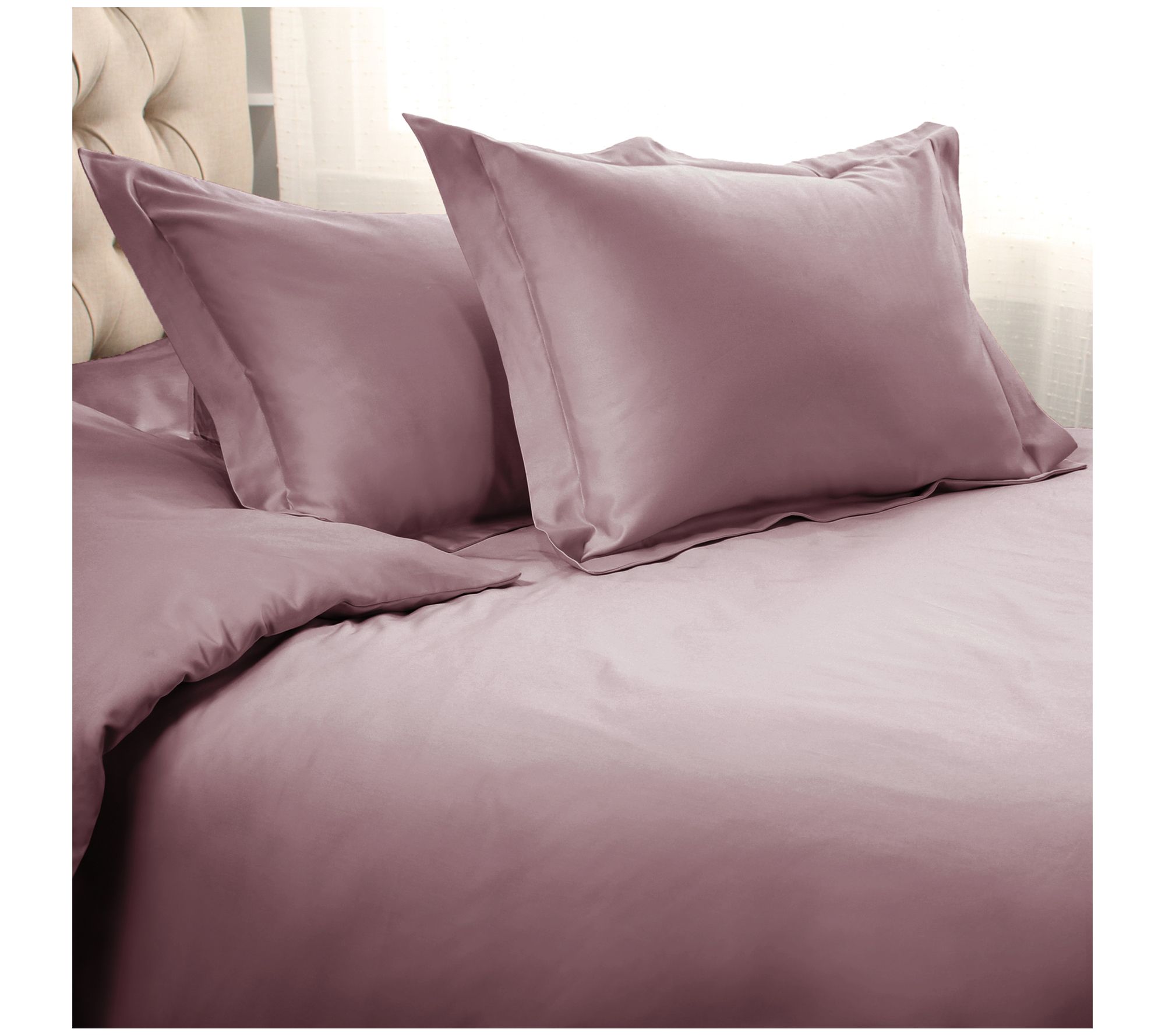 Superior 1200-TC Solid Egyptian Cotton Duvet Co er Set- Cal.KG