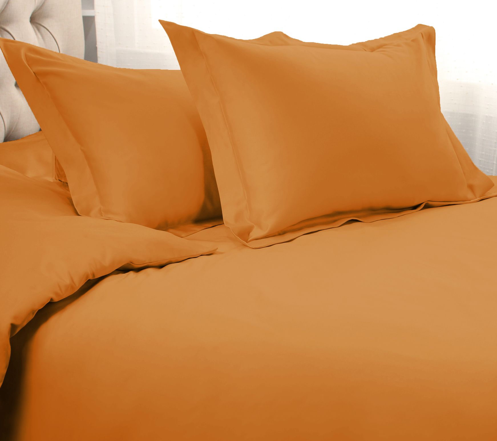 Superior 1200-TC Solid Egyptian Cotton Duvet Co er Set- Cal.KG