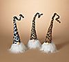 Set of 3 Leopard Print Gnomes by Gerson Co