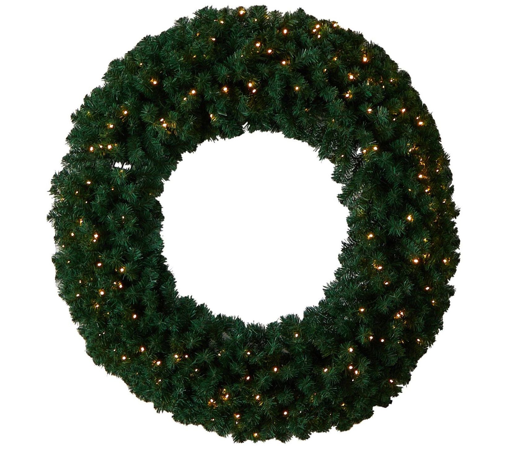 Nearly Natural 48-in Christmas Wreath with 200 White LEDs