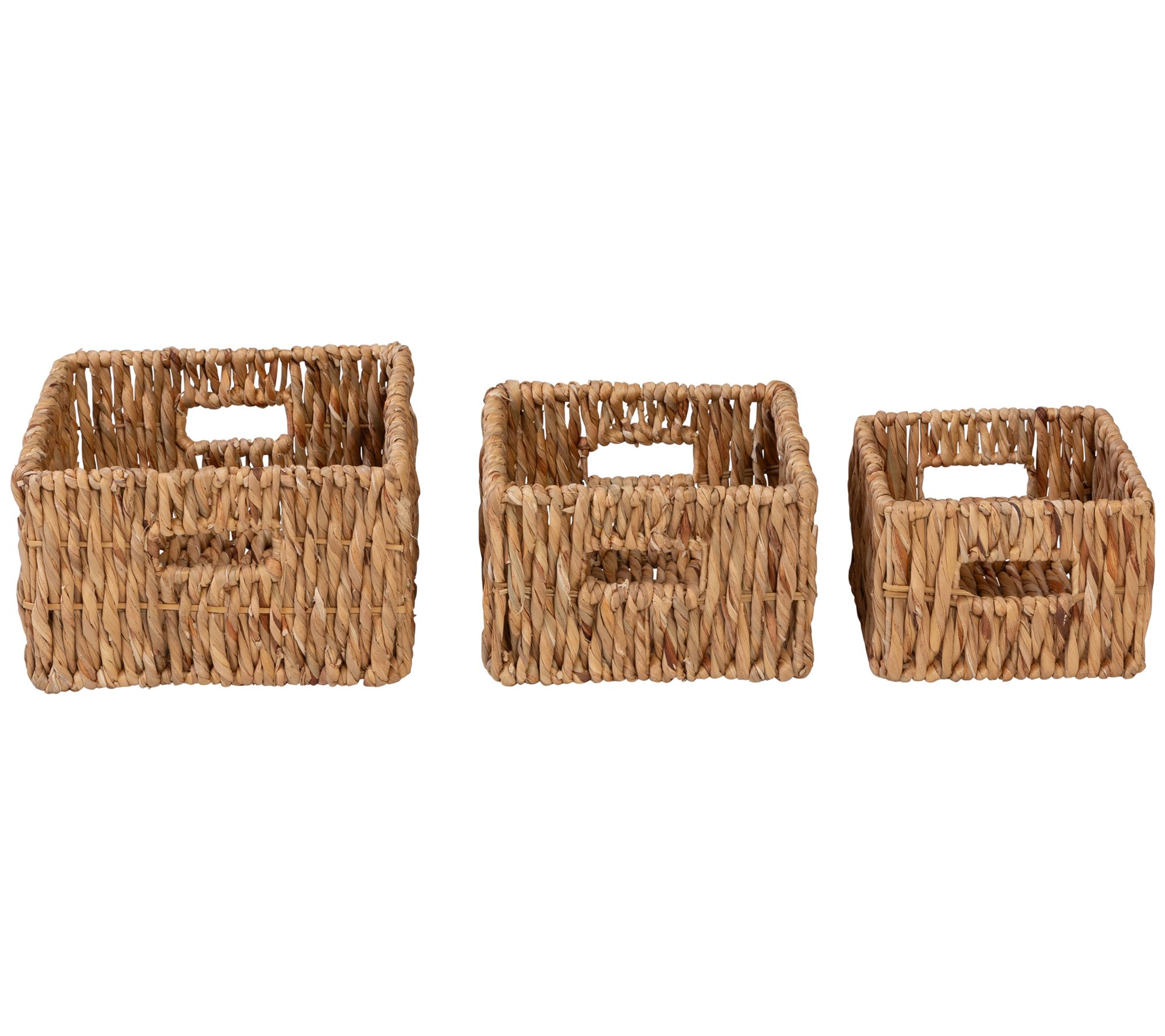 Honey Can Do Set of Two Fox Shaped Storage Baskets with Lid, Natural