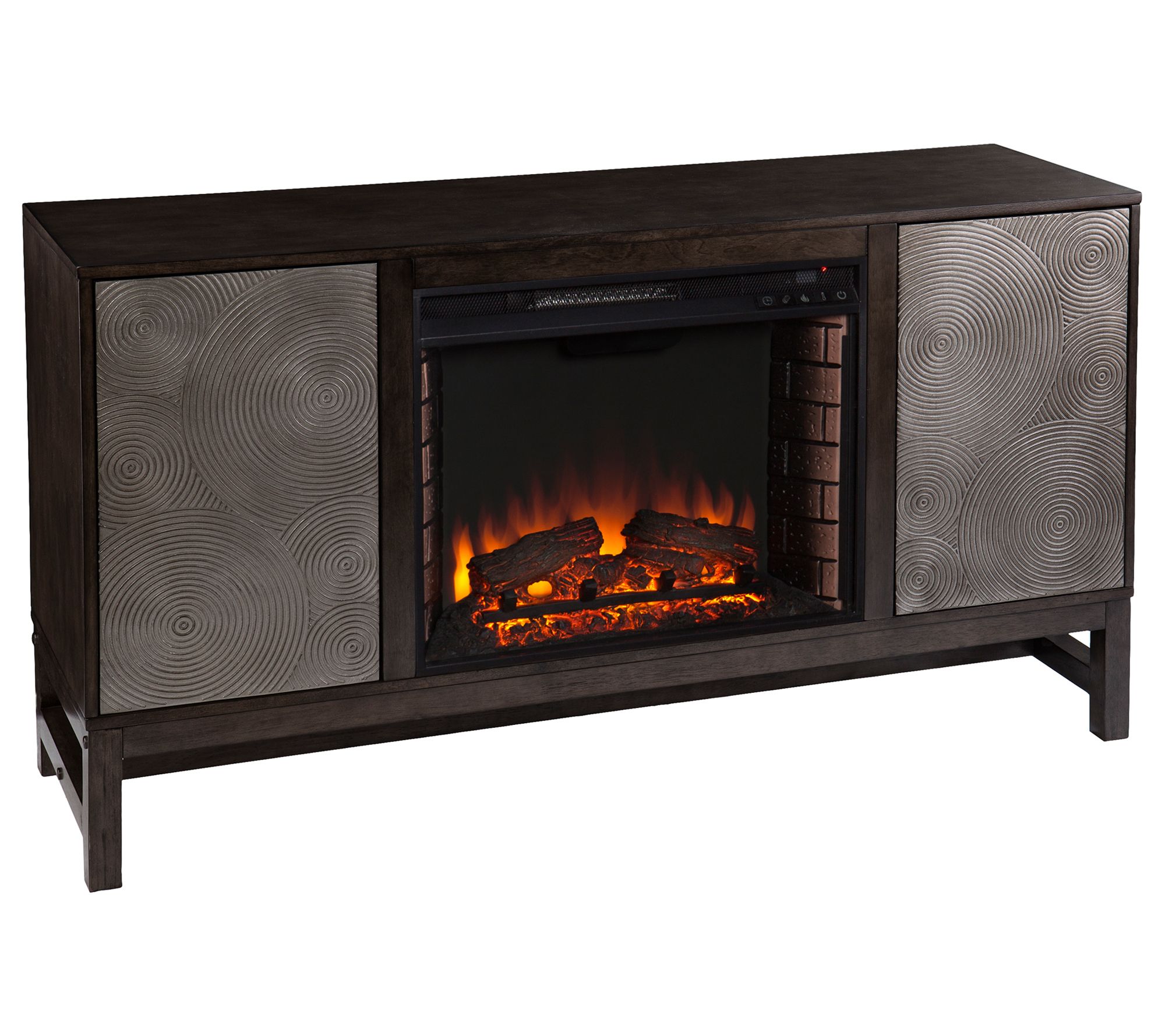 SEI Furniture Lannington Electric Fireplace wit h Media Storag