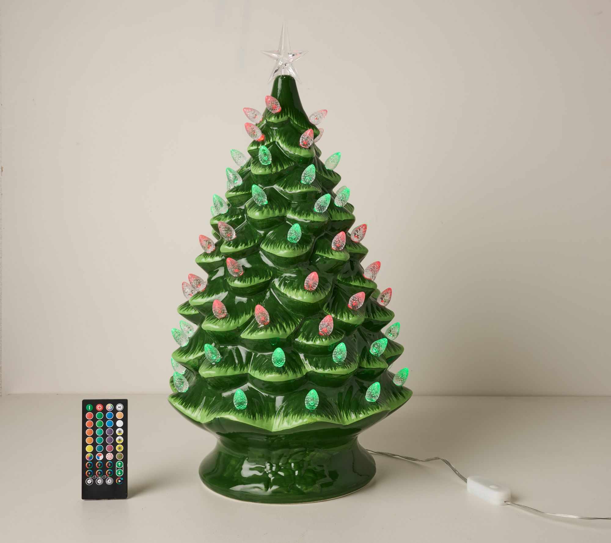 Mr. Christmas 24" Ultimate Ceramic Nostalgic Tree w/ RGB Lighting