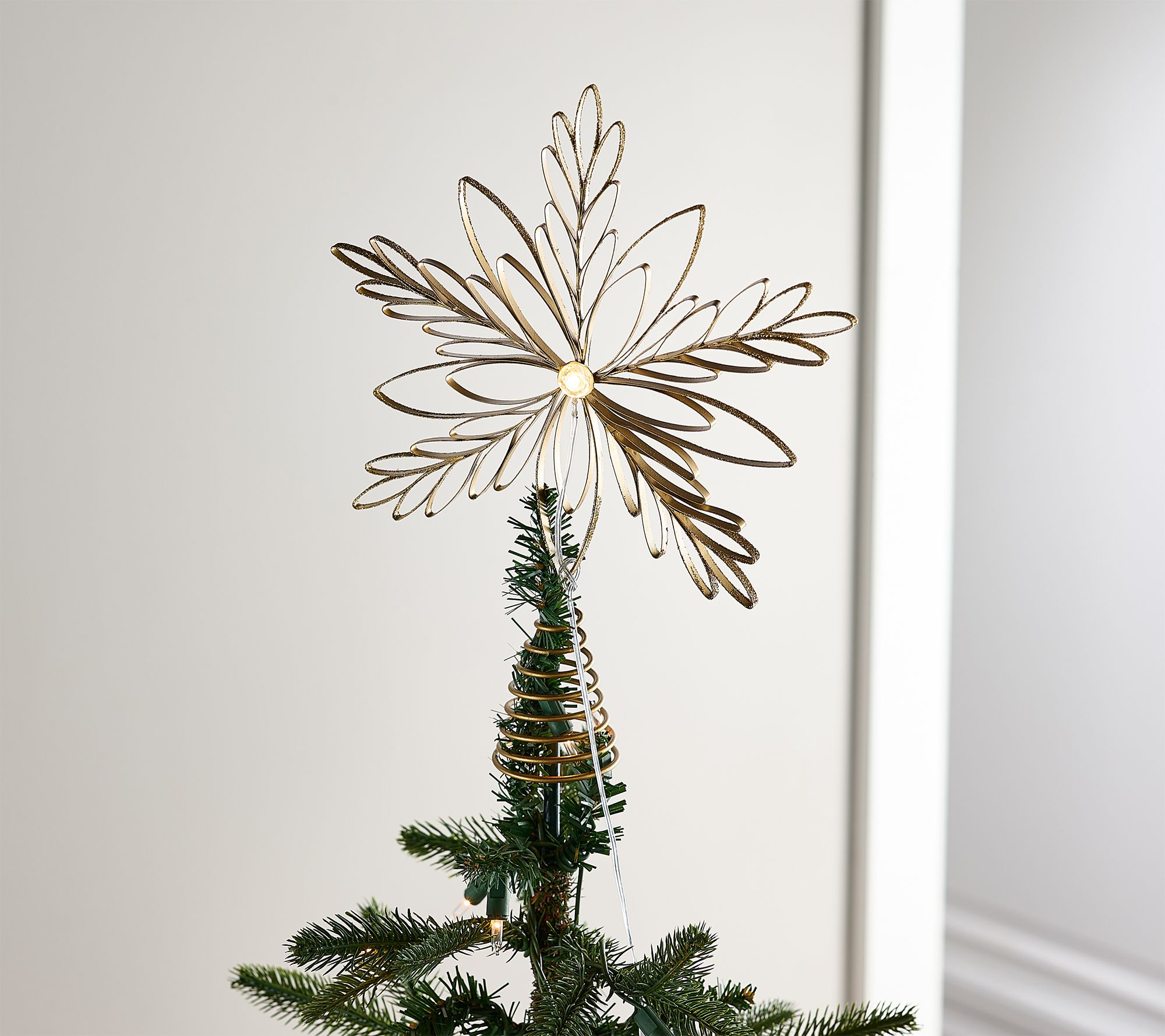 As Is Lightscapes 13" Illuminated Metal Tree Topper