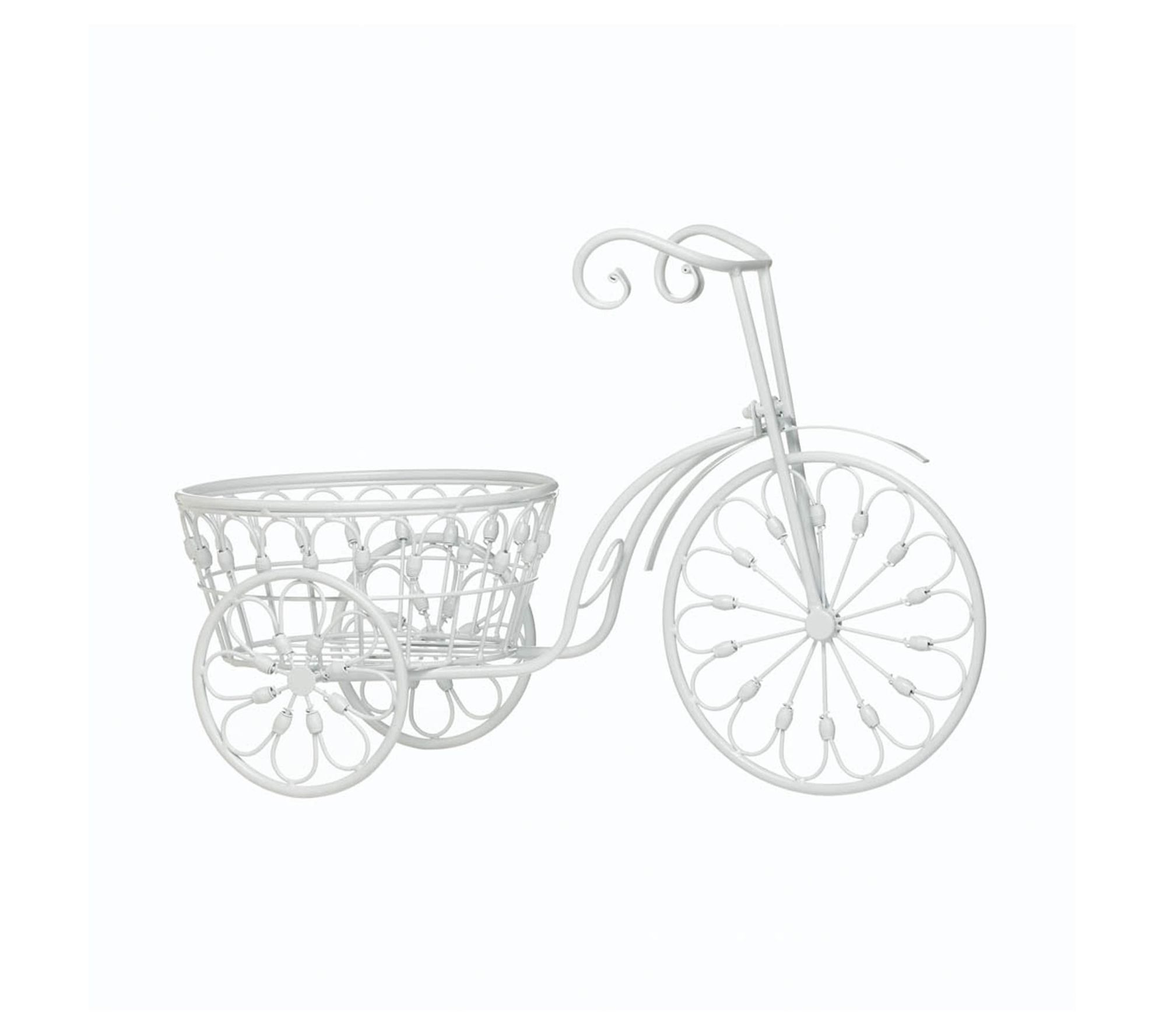 Zingz & Thingz White Bicycle Planter