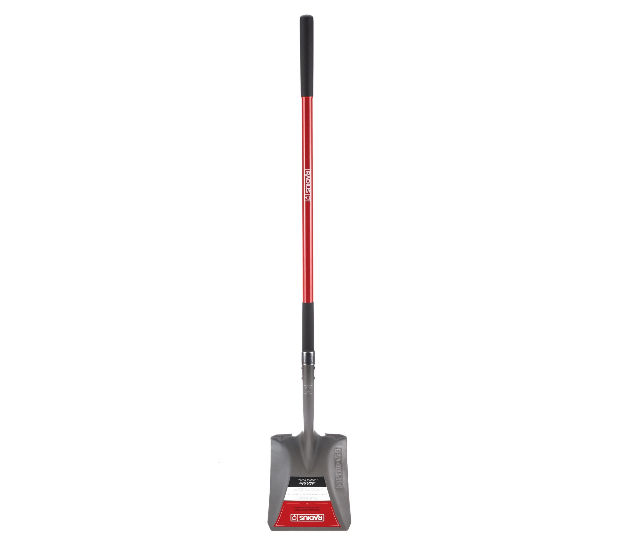 Radius Garden 5 8" Square-Point Shovel Fibergl ass Handle