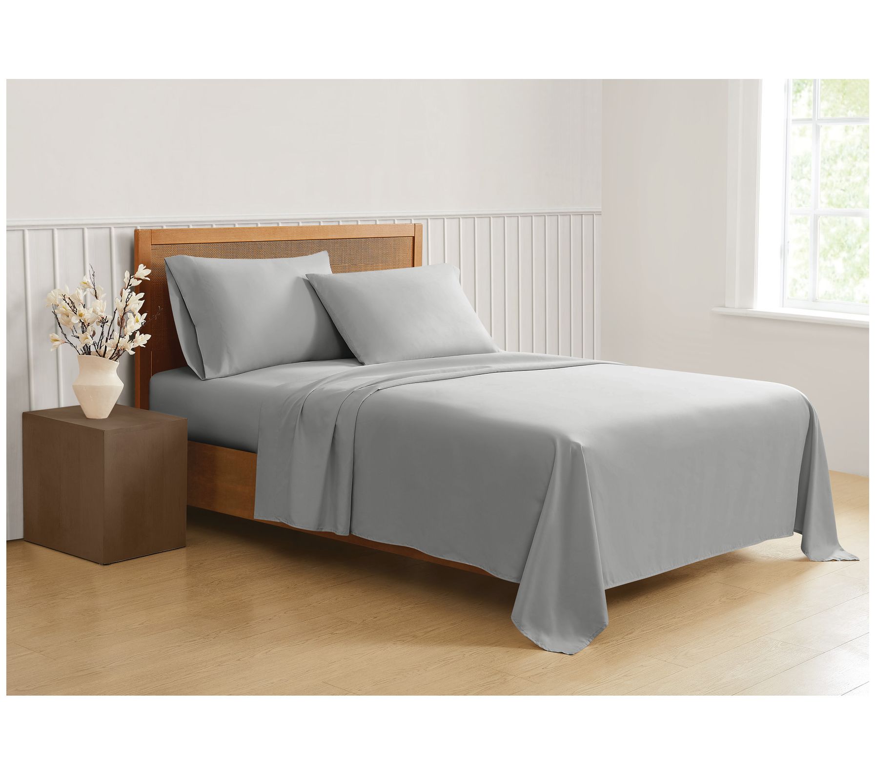 Truly Soft Green Solid Full 4 Piece Sheet Set