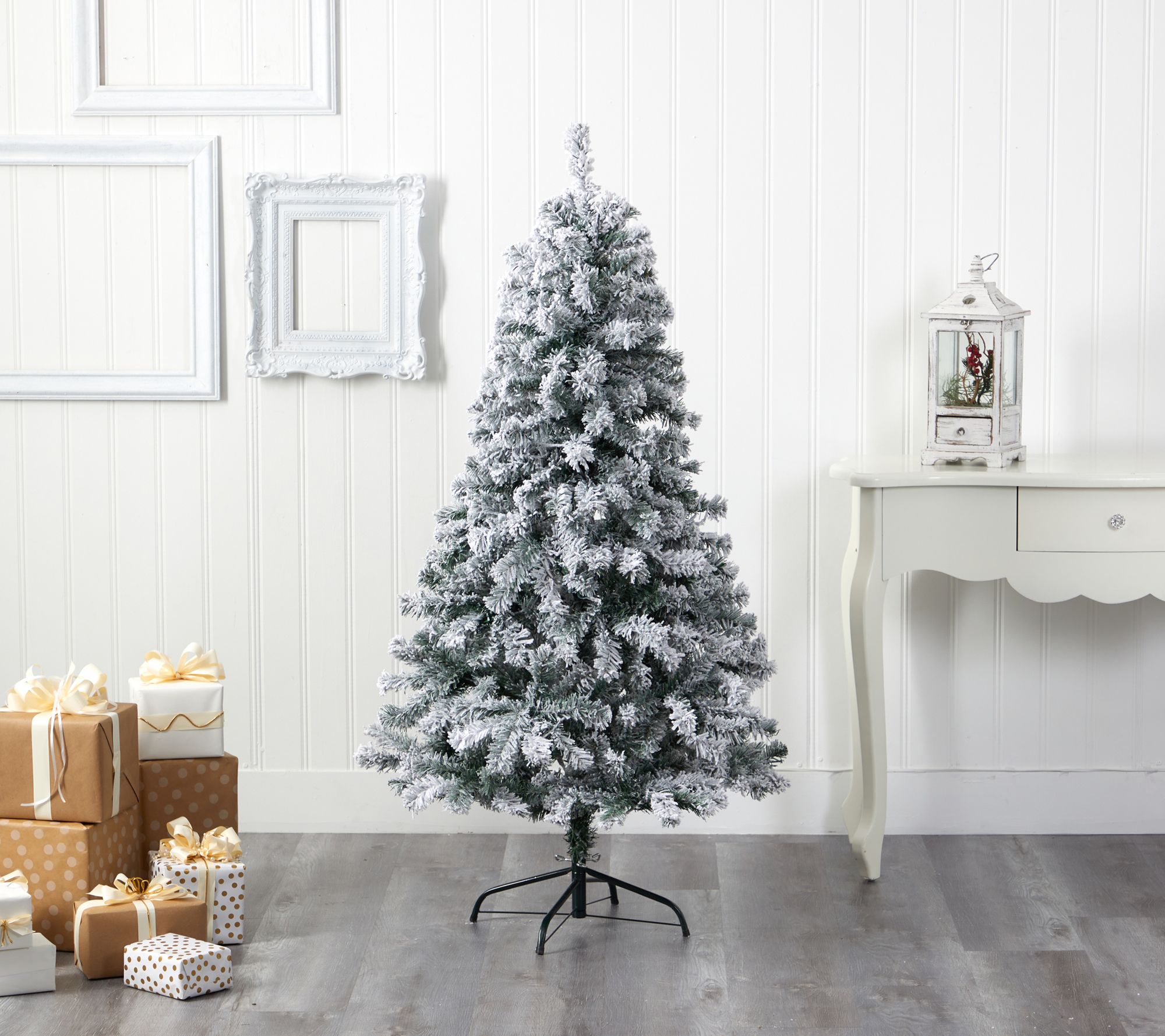 Nearly Natural 5-ft Flocked Rock Springs Christmas Tree