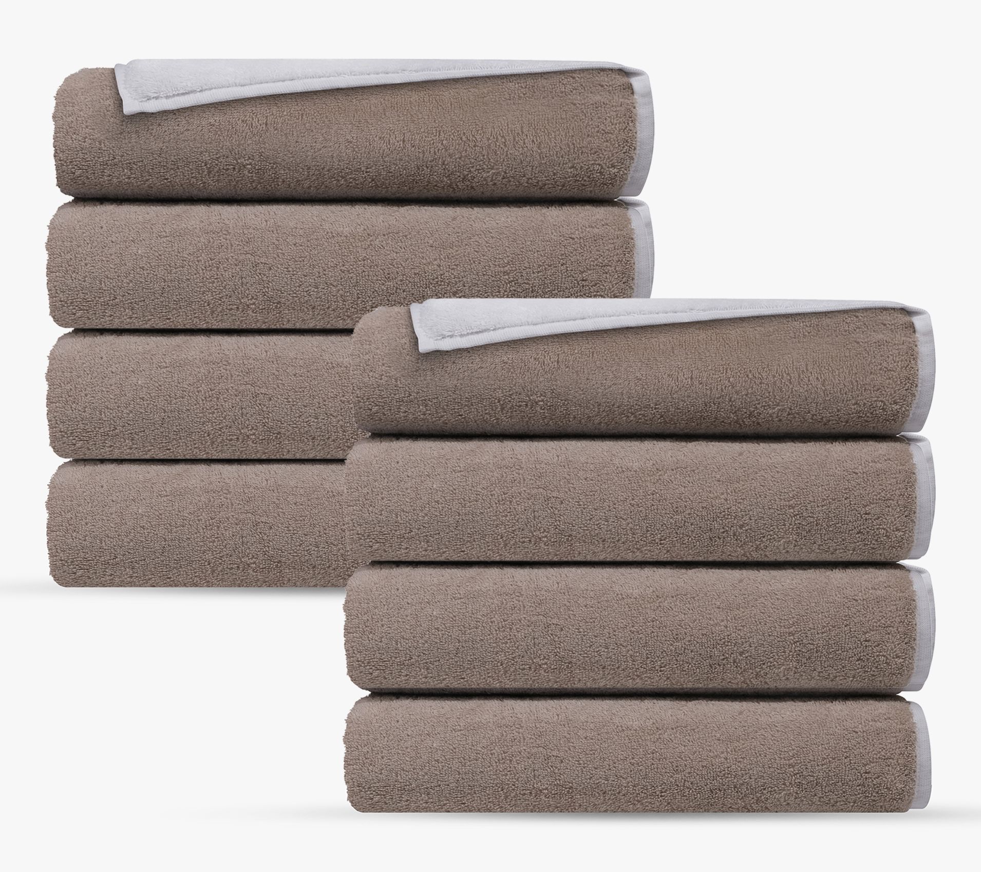 Depera Home Double Face 8 pcs Turkish Hand Towels Set