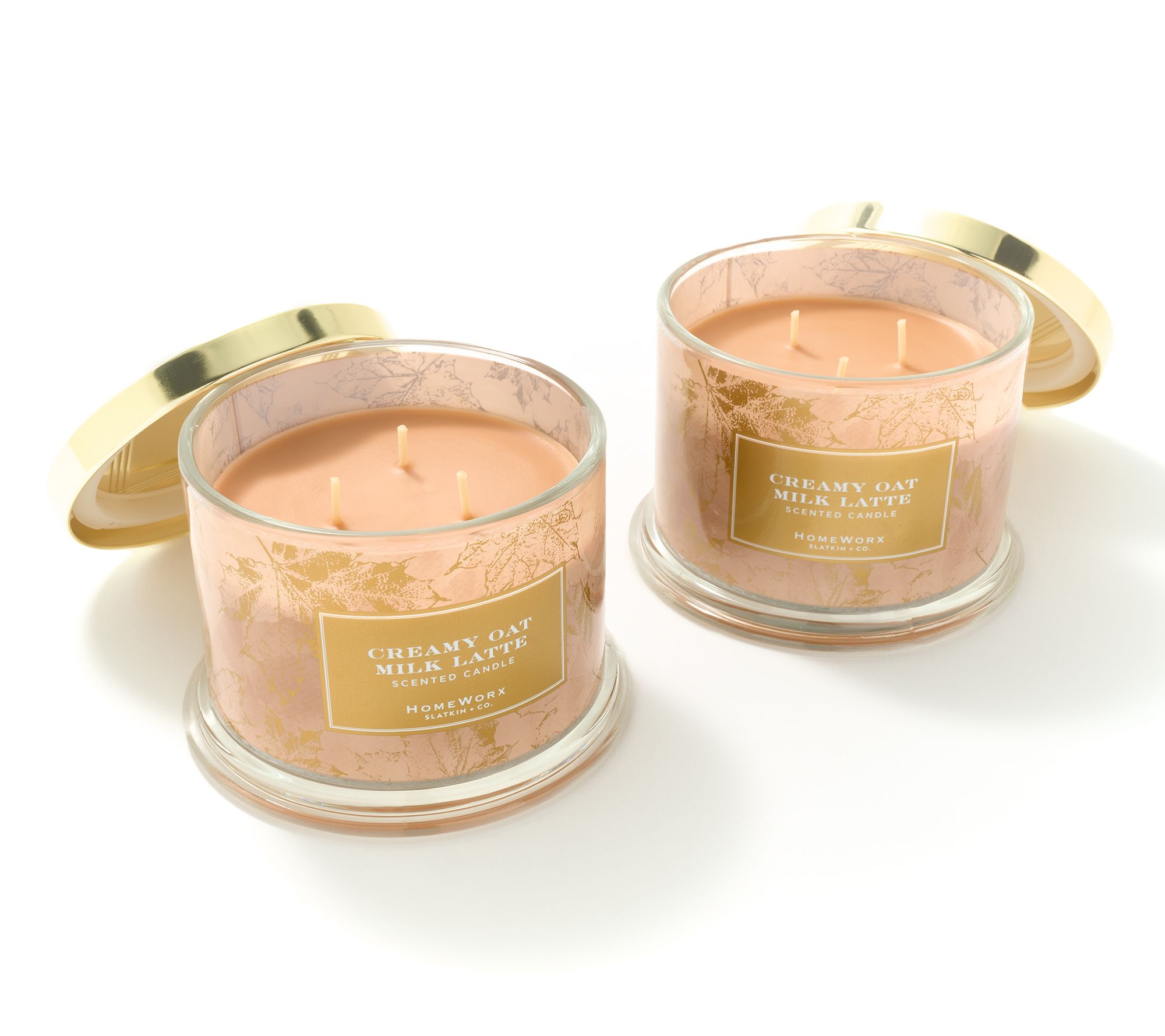 "As Is" HomeWorx by Slatkin + Co. S/2 14 oz Happy Harvest Candles