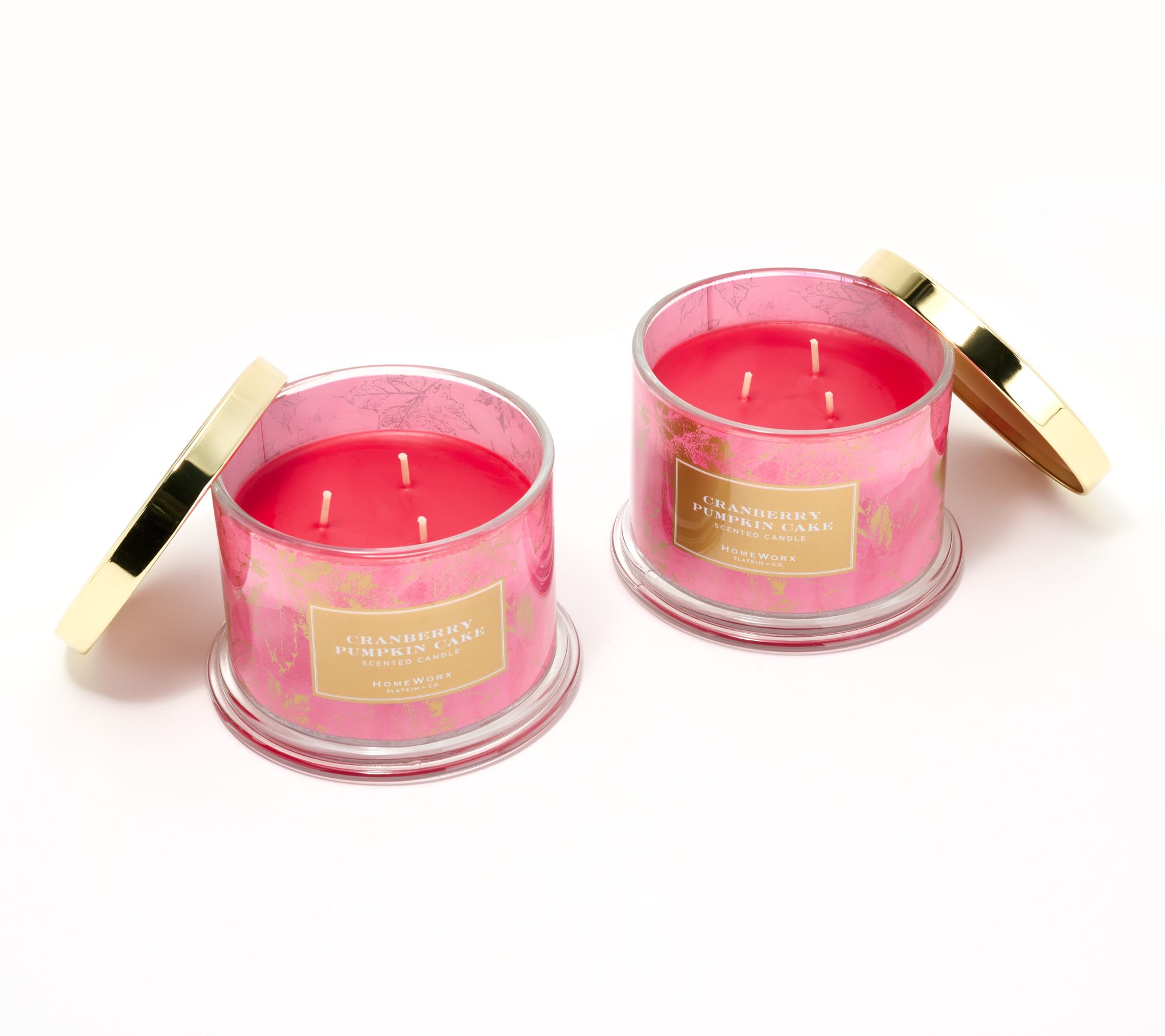 "As Is" HomeWorx by Slatkin + Co. S/2 14 oz Happy Harvest Candles