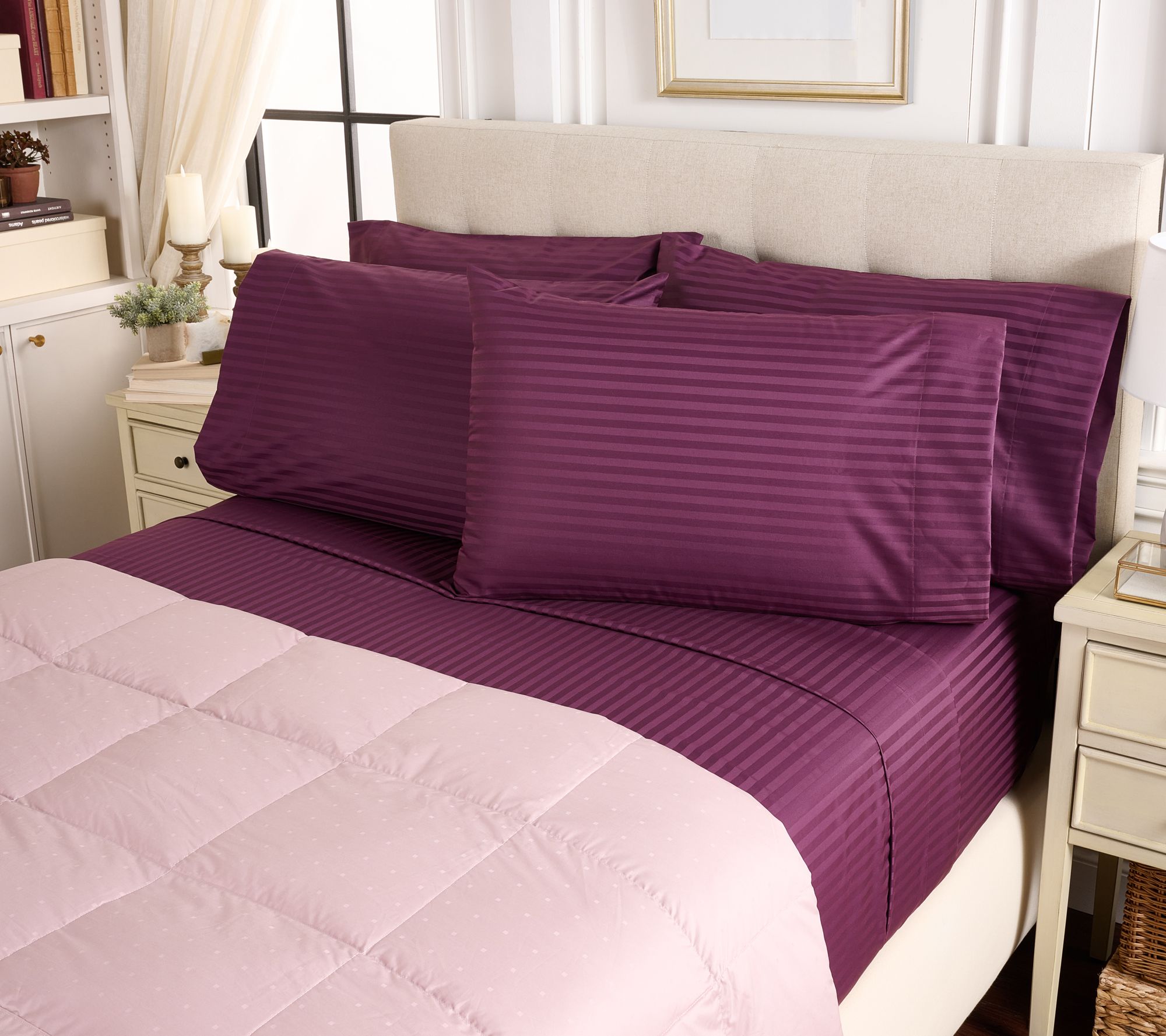 "As Is" Northern Nights Wrinkle Defense Dobby Stripe Sheet Set