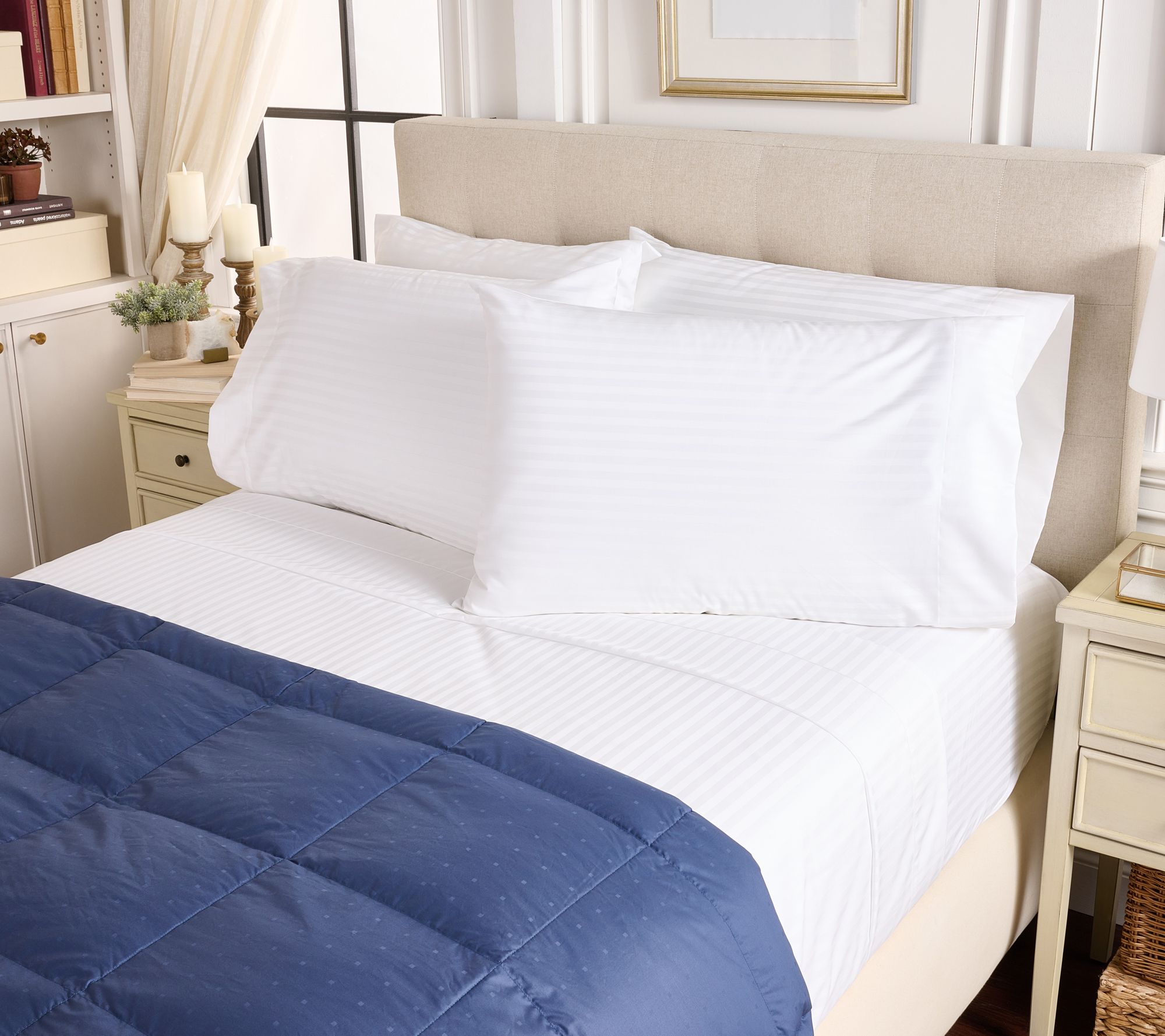 "As Is" Northern Nights Wrinkle Defense Dobby Stripe Sheet Set
