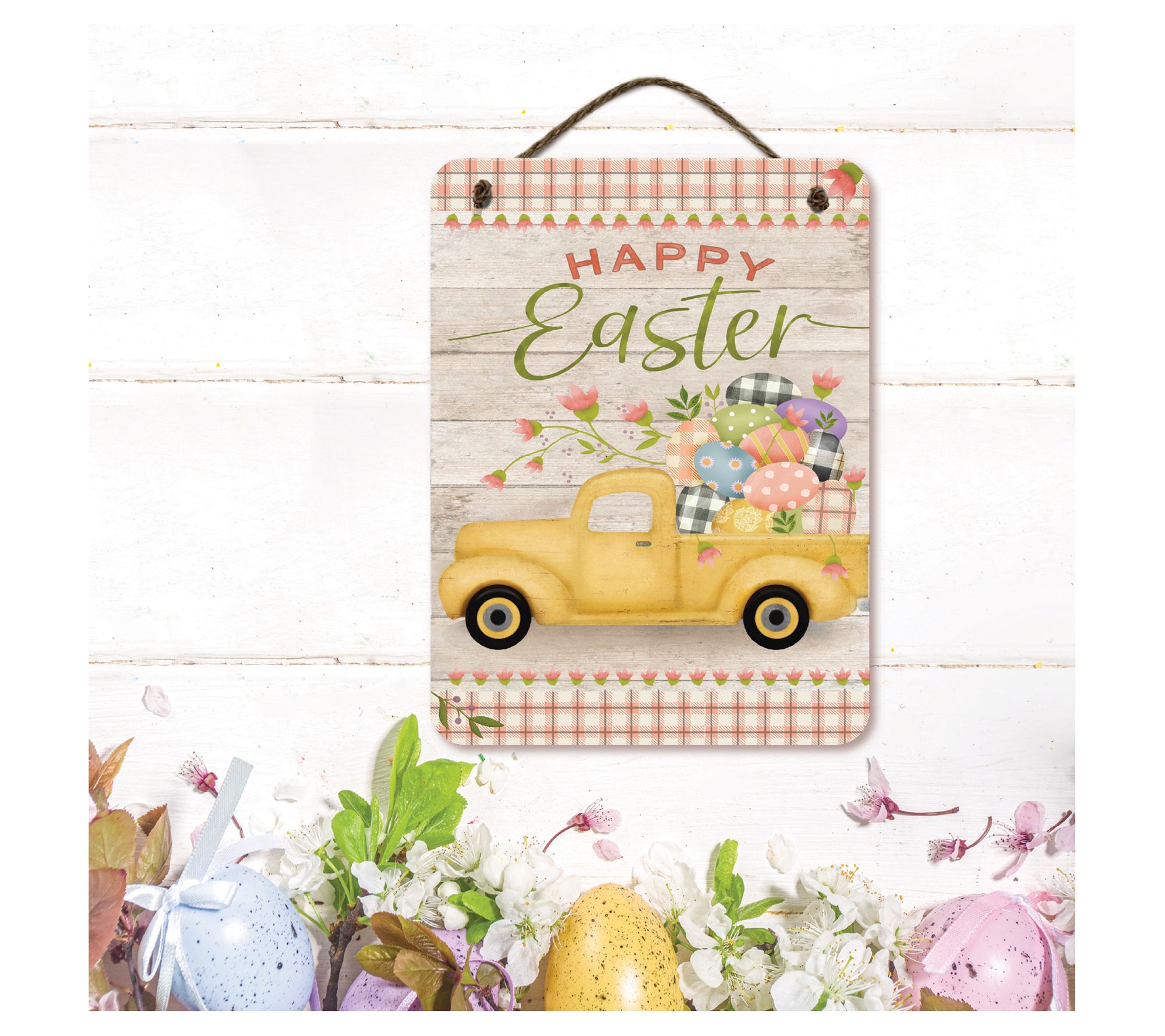 Courtside Market Truck Easter 12x16 Artboard with Twine