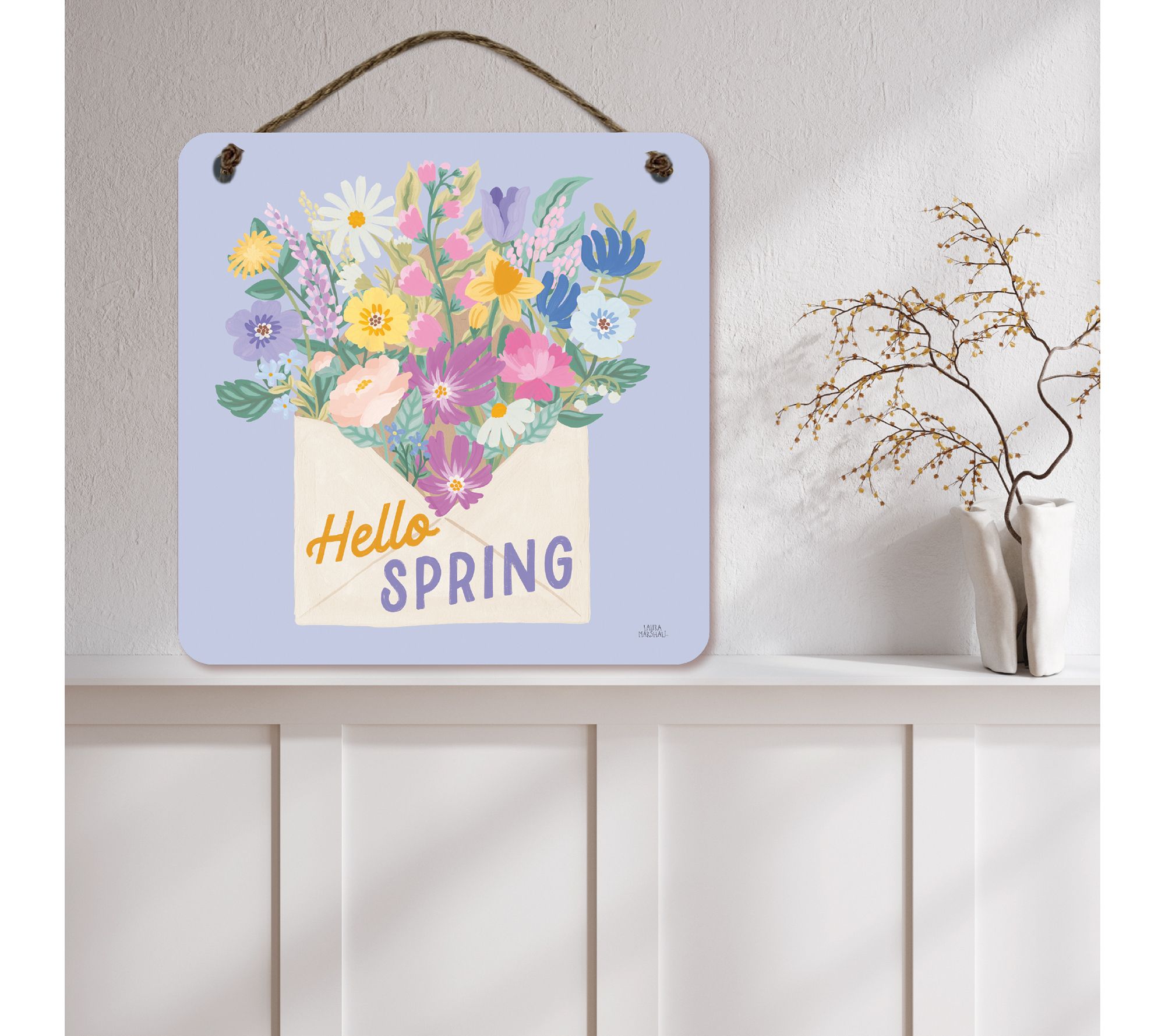 Courtside Market Spring Meadow VII 15x15 Artboard with Twine