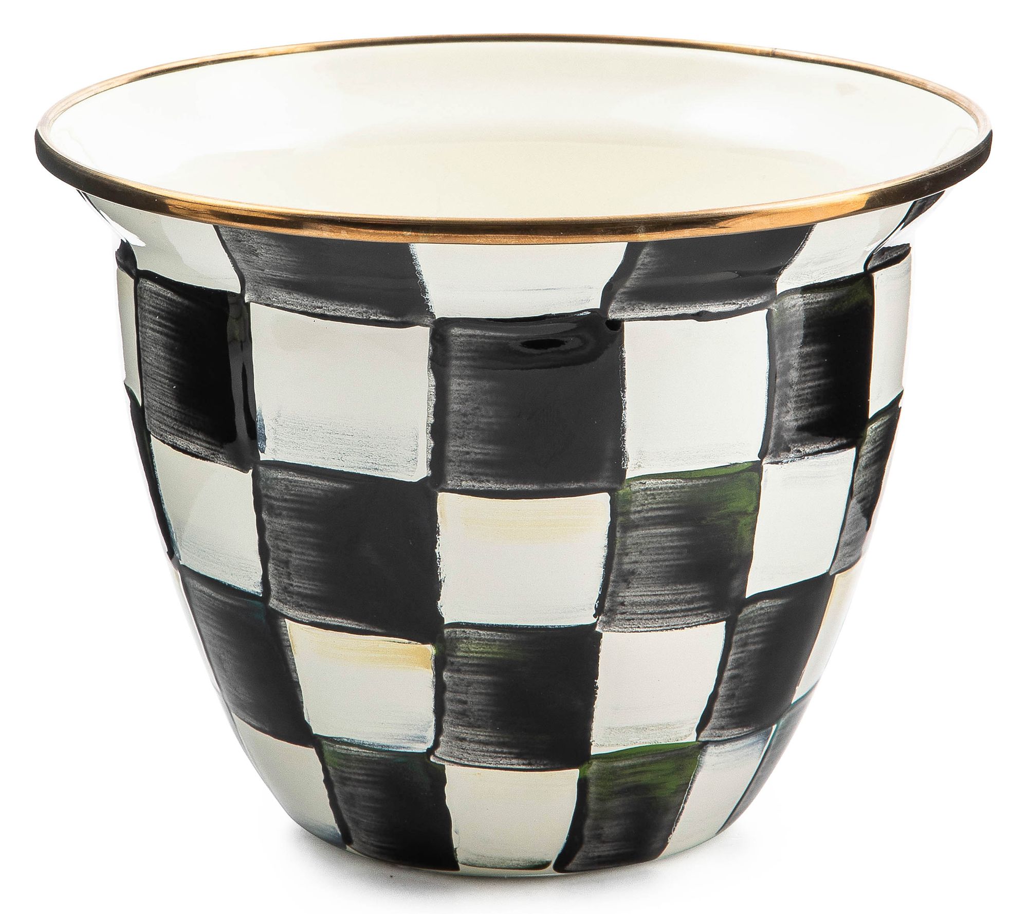 MacKenzie-Childs Check Large Flower Pot