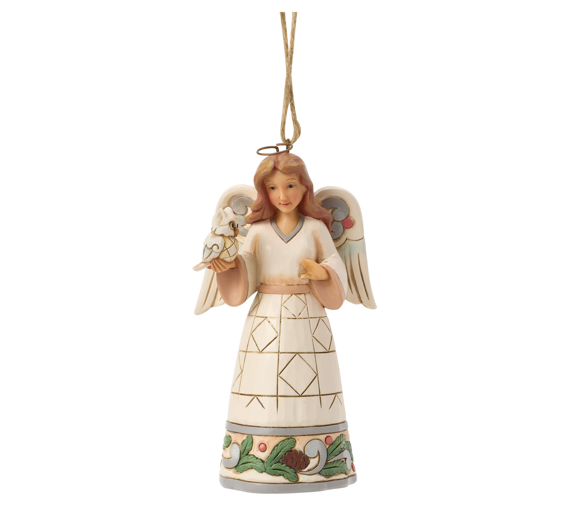 Jim Shore Heartwood Creek Woodland Angel with Owl Orn 4.53in H