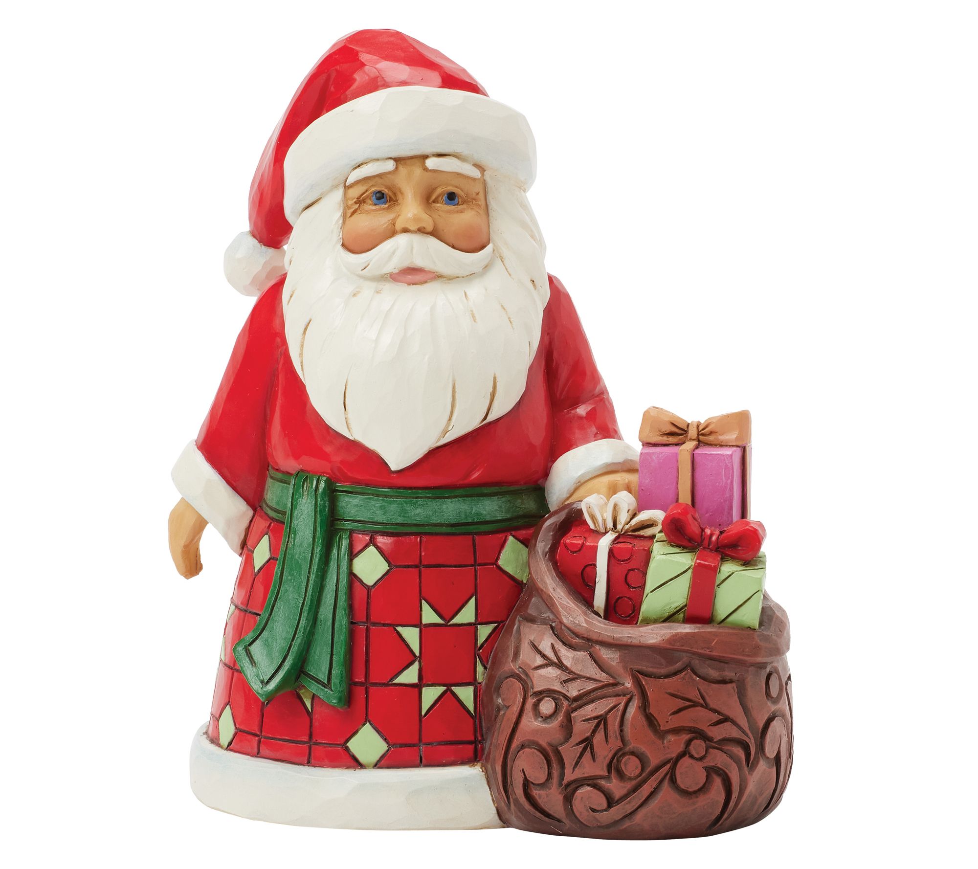 Jim Shore Heartwood Creek Santa with Toy Bag Pint Figurine 5"H