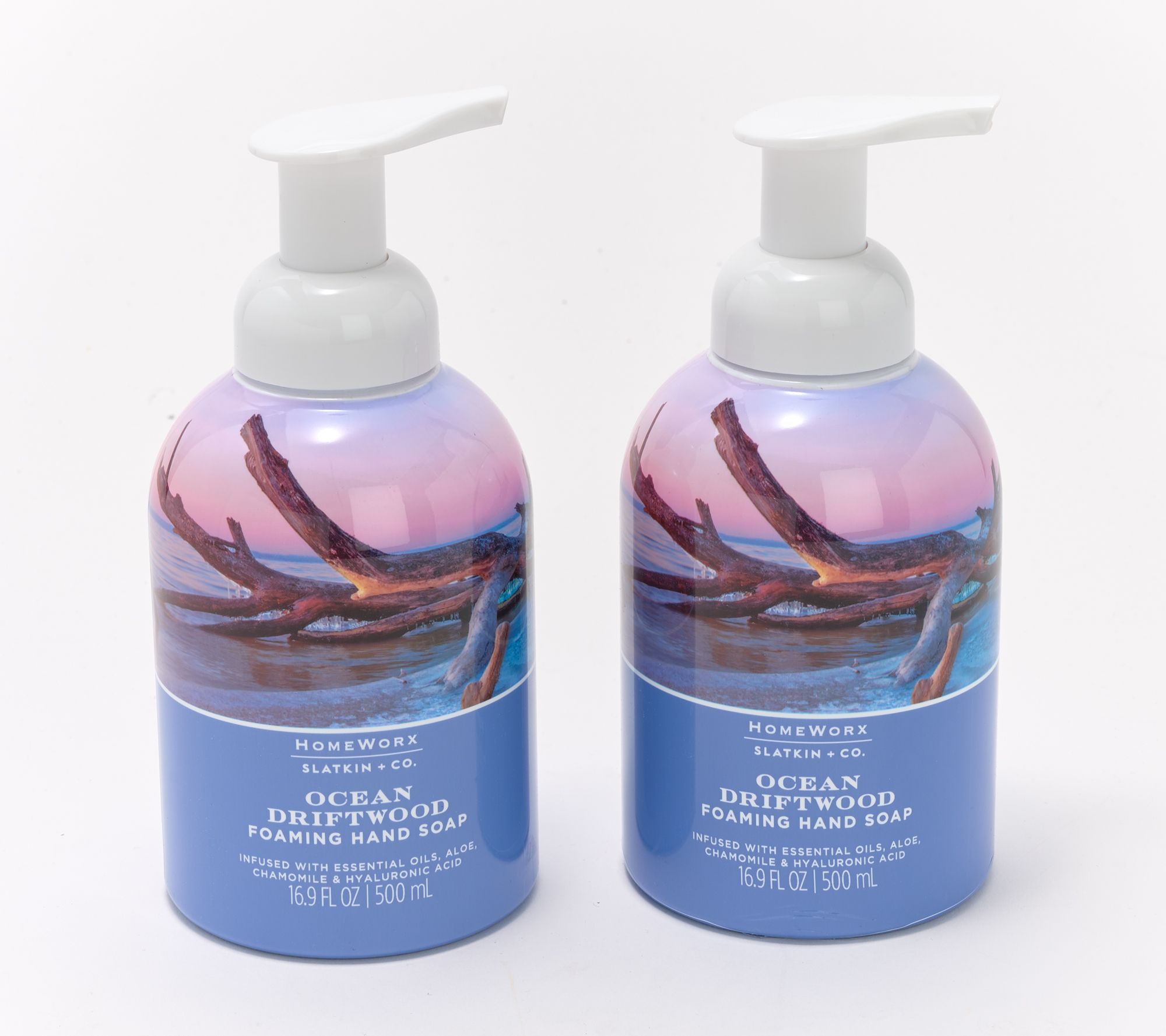 HomeWorx by Slatkin + Co. S/2 16oz Ocean Driftwood Foam Hand Soap