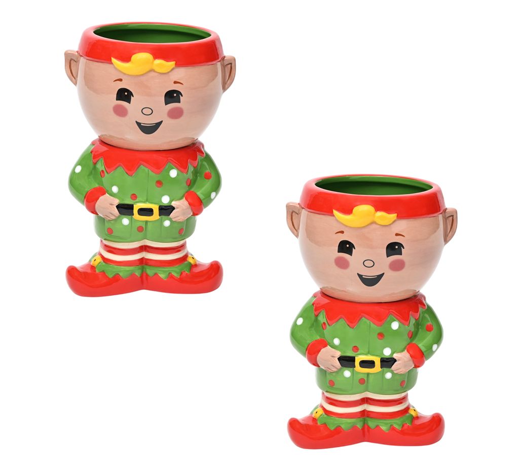 "As Is" Temp-tations Seasonal Set of (2) 8-oz Standing Bowls