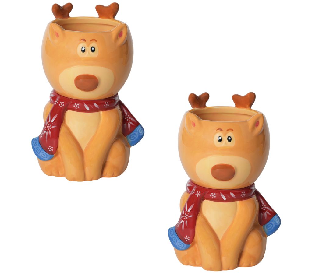 "As Is" Temp-tations Seasonal Set of (2) 8-oz Standing Bowls