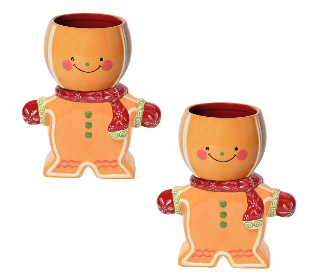 "As Is" Temp-tations Seasonal Set of (2) 8-oz Standing Bowls