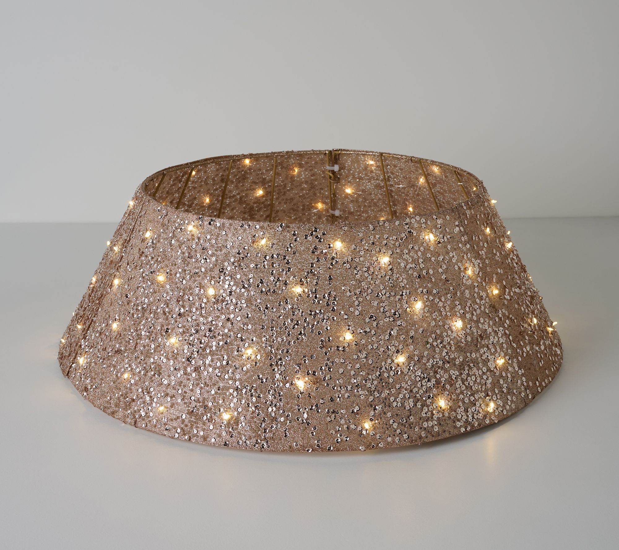  Illuminated Sequin Christmas Tree Collar by Kim Gravel