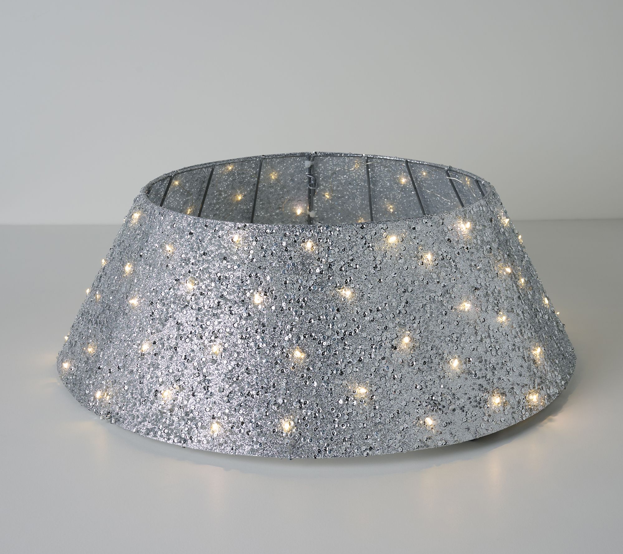 Illuminated Sequin Christmas Tree Collar by Kim Gravel