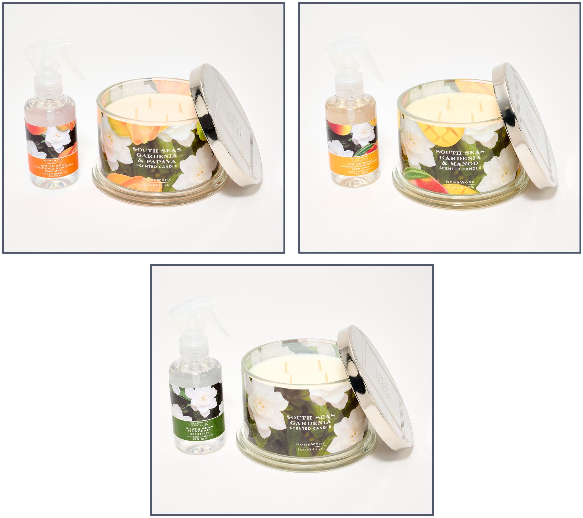 HomeWorx by Slatkin + Co. 18oz Candle & 5oz Room Spray Garden Bouquet