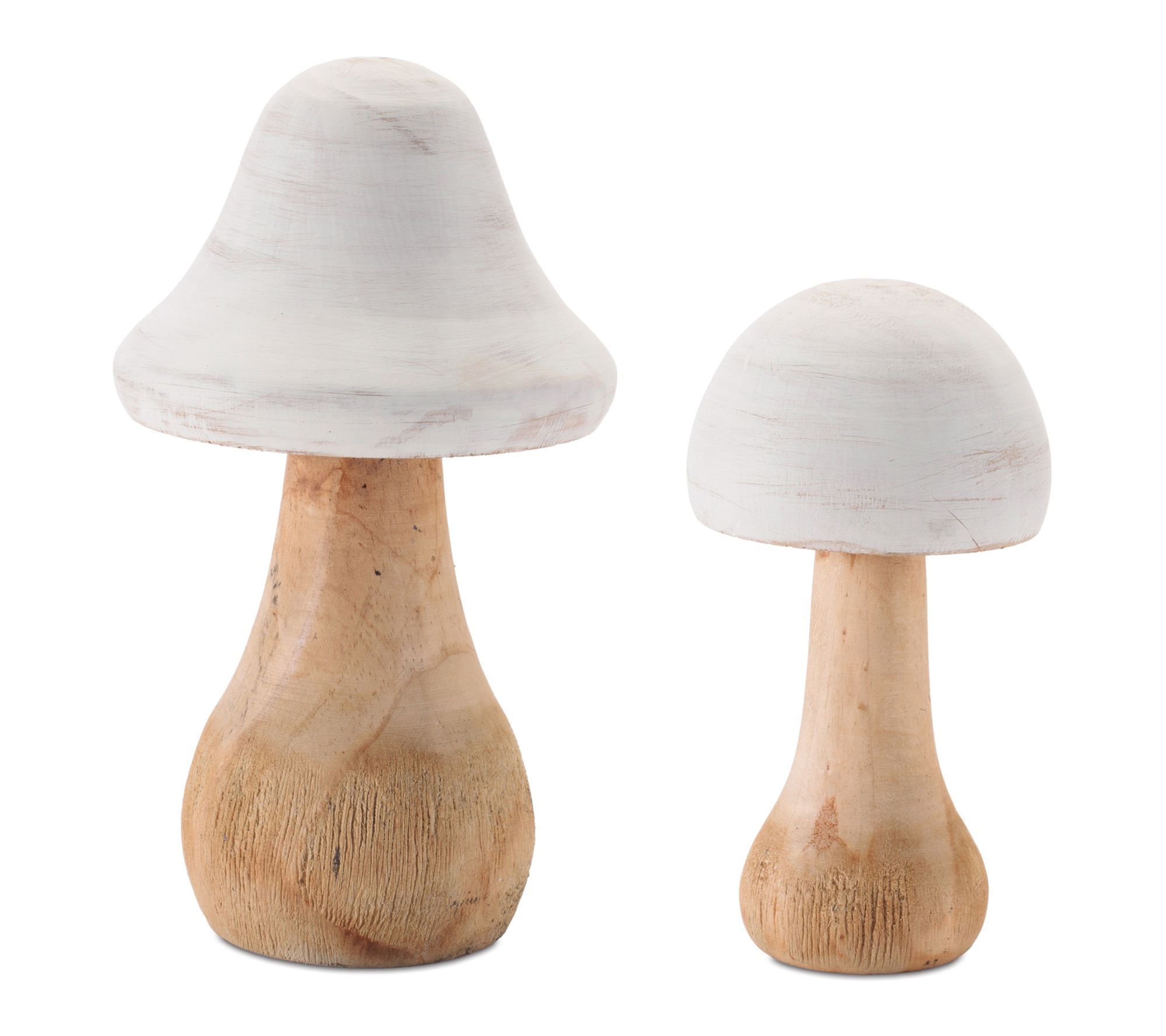 Melrose Rustic Wooden Mushroom Decor (Set of 2)